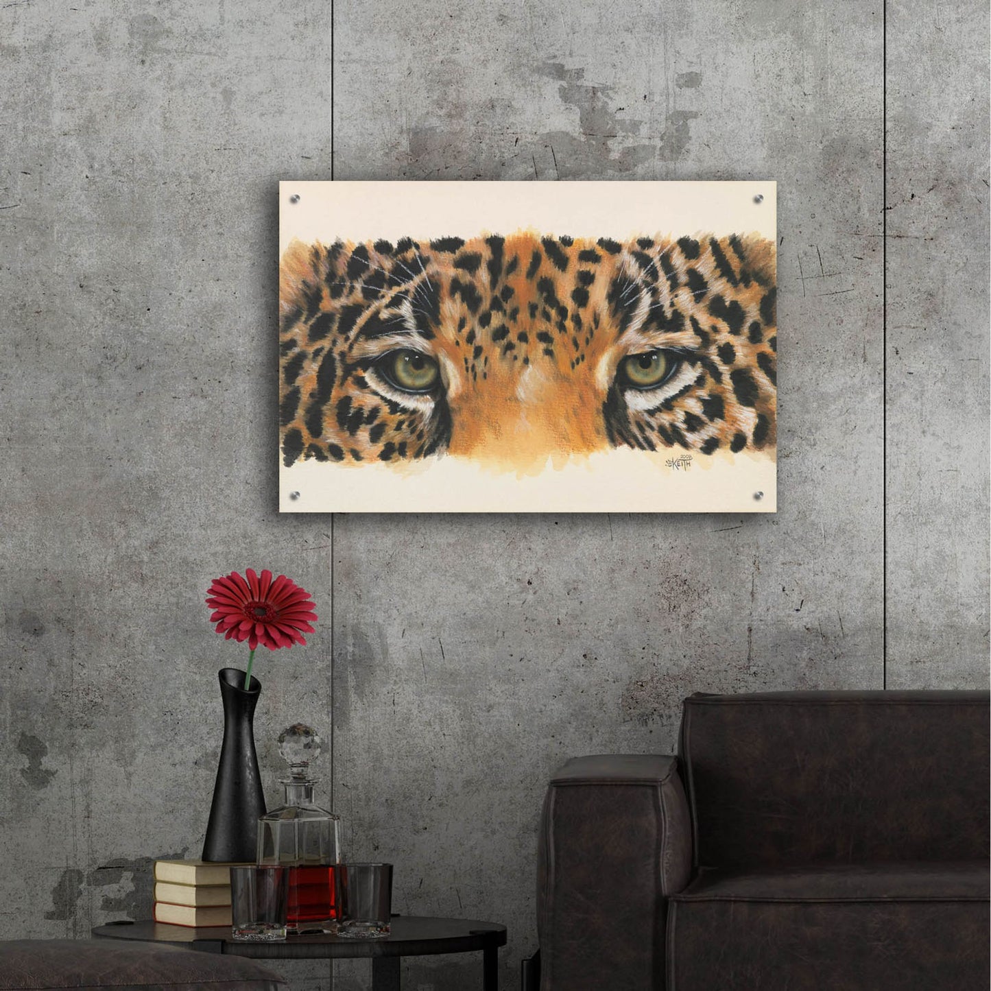 Epic Art 'Eye-Catching Jaguar' by Barbara Keith, Acrylic Glass Wall Art,36x24