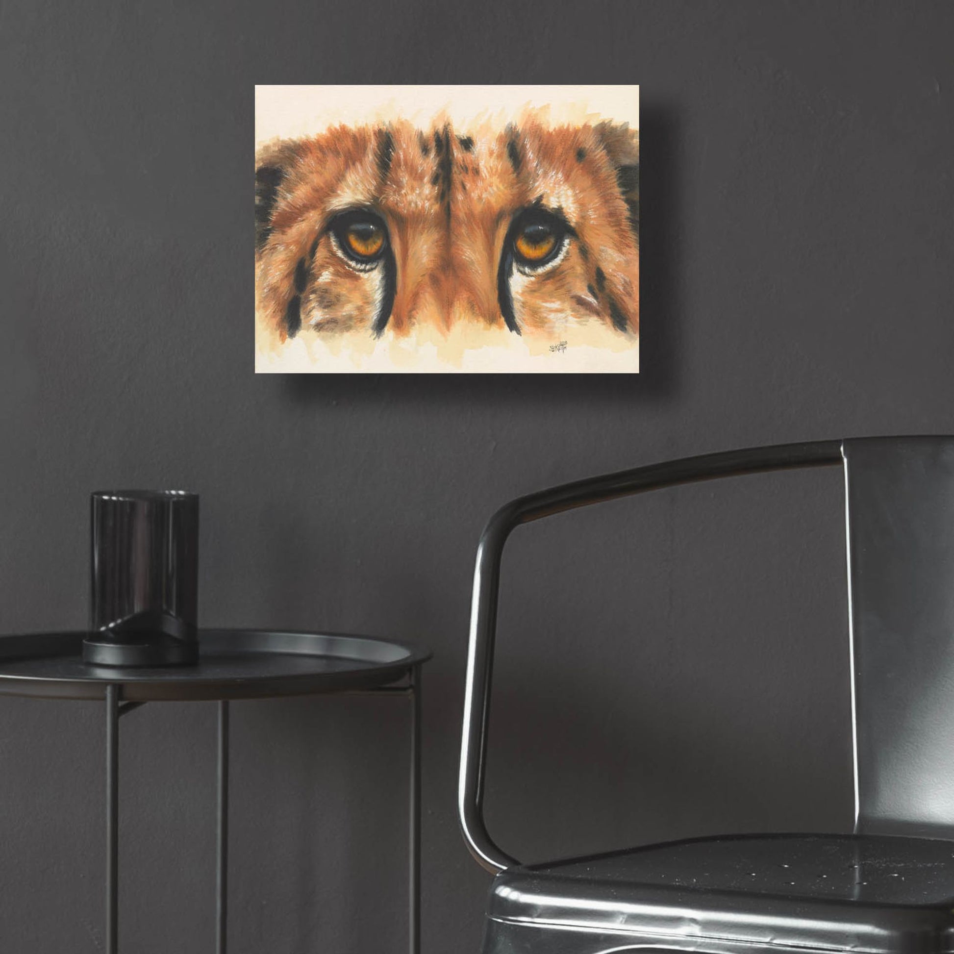 Epic Art 'Eye- Catching Cheetah' by Barbara Keith, Acrylic Glass Wall Art,16x12