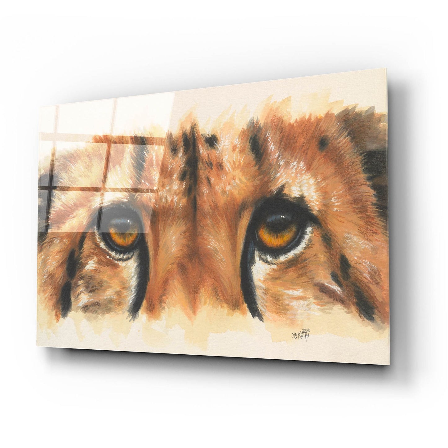 Epic Art 'Eye- Catching Cheetah' by Barbara Keith, Acrylic Glass Wall Art,24x16