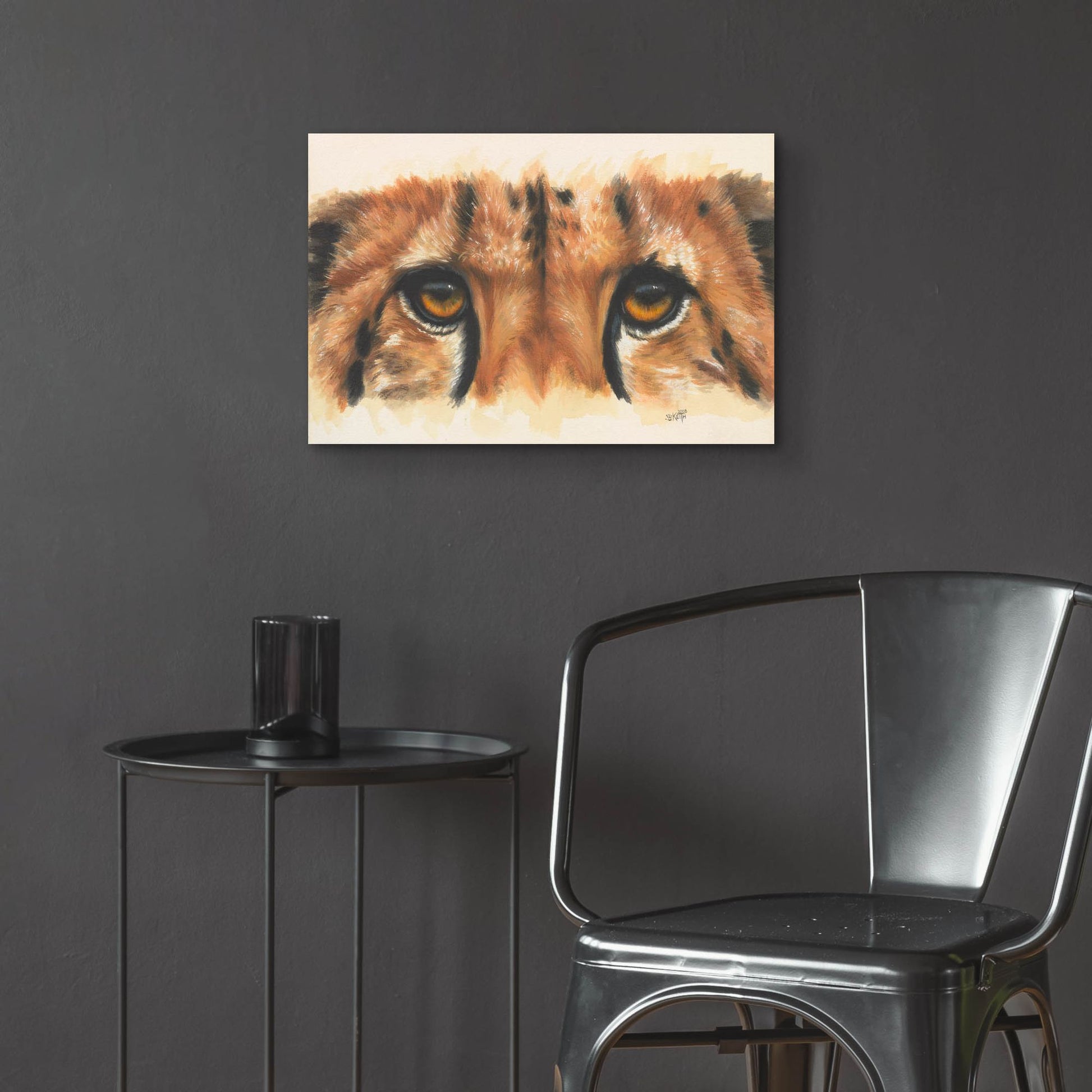 Epic Art 'Eye- Catching Cheetah' by Barbara Keith, Acrylic Glass Wall Art,24x16