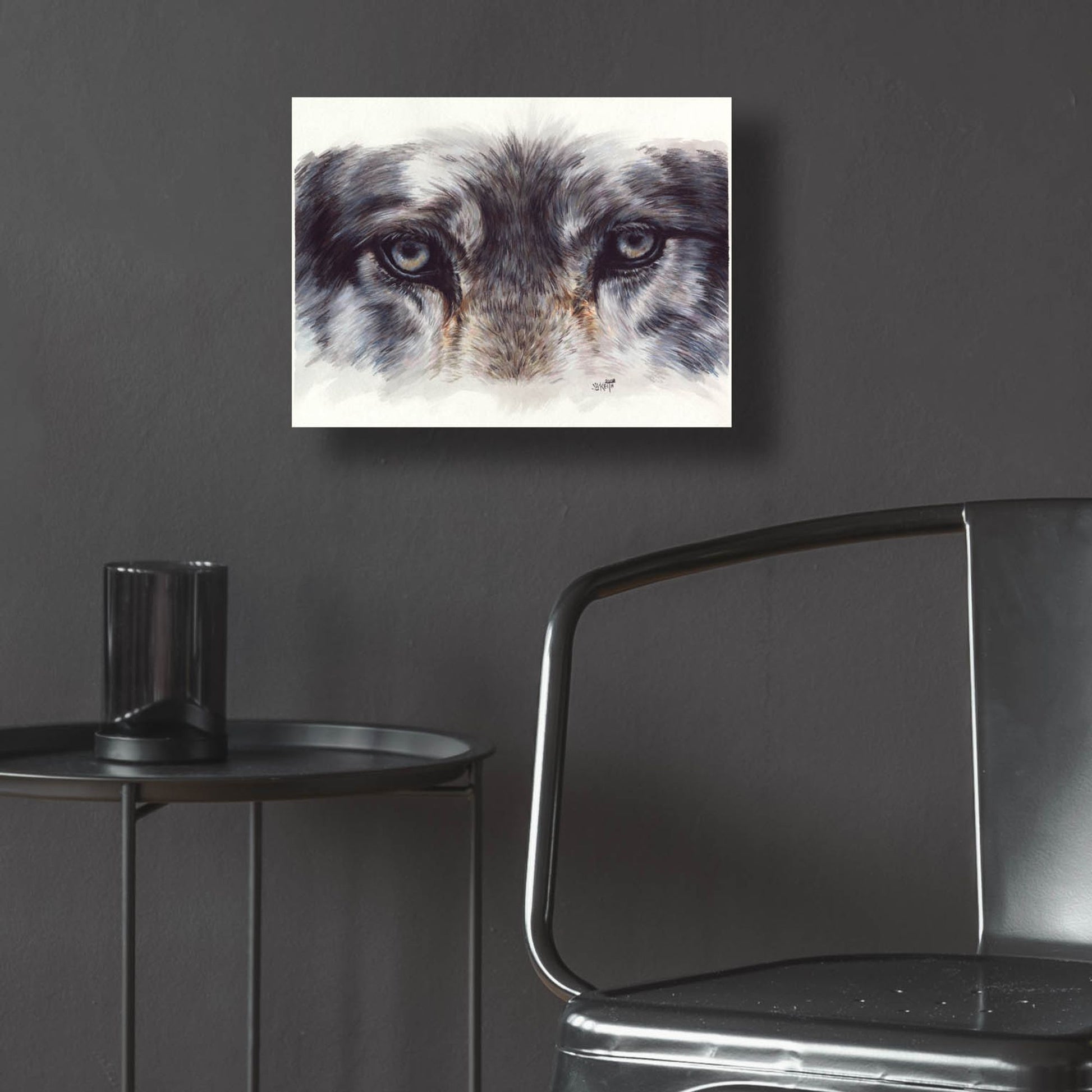 Epic Art 'Eye-Catching Wolf' by Barbara Keith, Acrylic Glass Wall Art,16x12