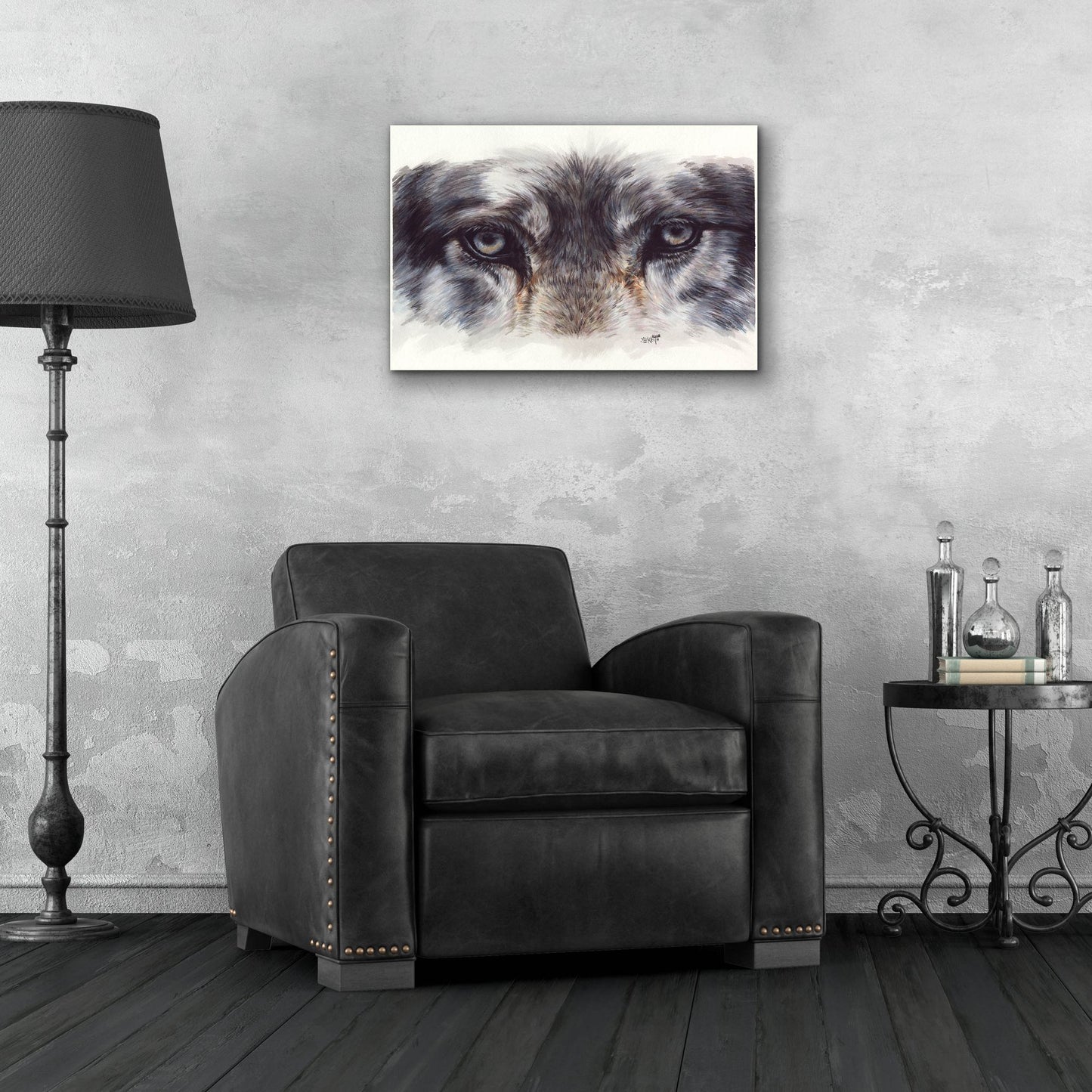 Epic Art 'Eye-Catching Wolf' by Barbara Keith, Acrylic Glass Wall Art,24x16