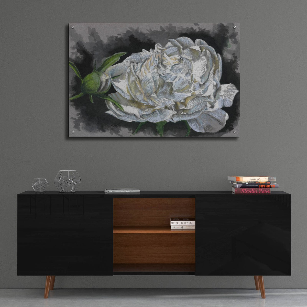 Demure by Barbara Keith - 36x24 acrylic wall art in a room