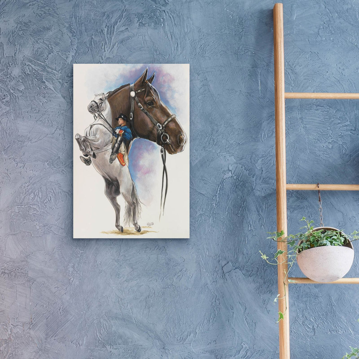 Lippizaner by Barbara Keith - 16x24 acrylic wall art in a room