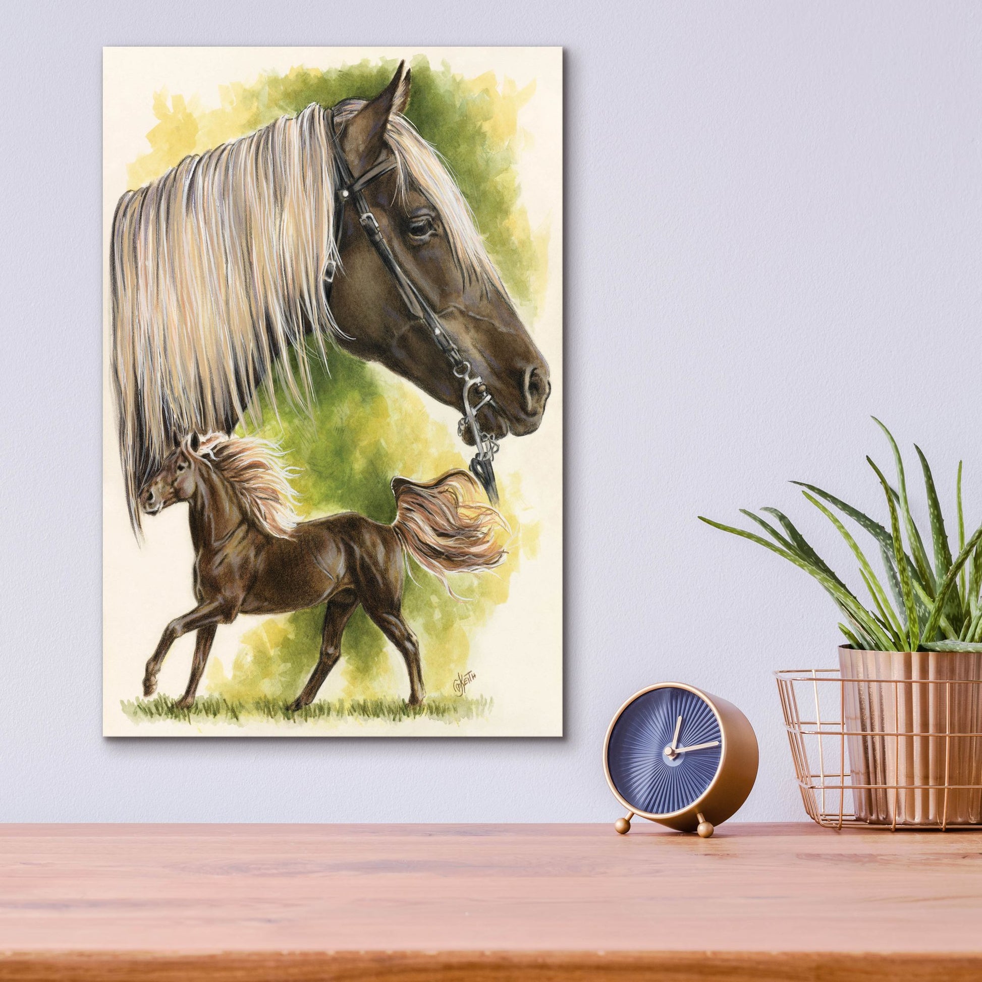 Epic Art 'Rocky Mountain Horse' by Barbara Keith, Acrylic Glass Wall Art,12x16