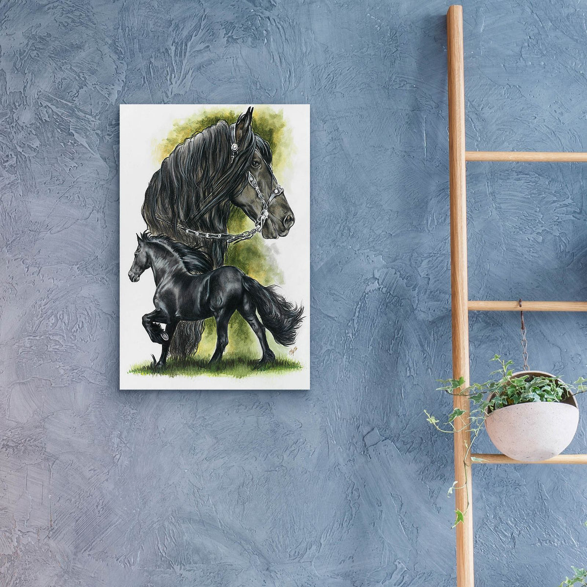Fresian by Barbara Keith - 16x24 acrylic wall art in a room