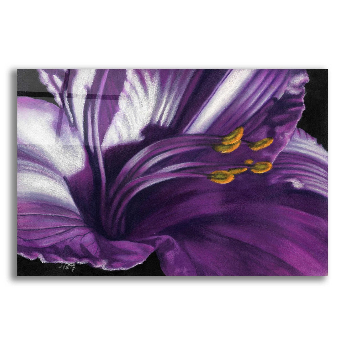 Epic Art 'Amethyst' by Barbara Keith, Acrylic Glass Wall Art,16x12