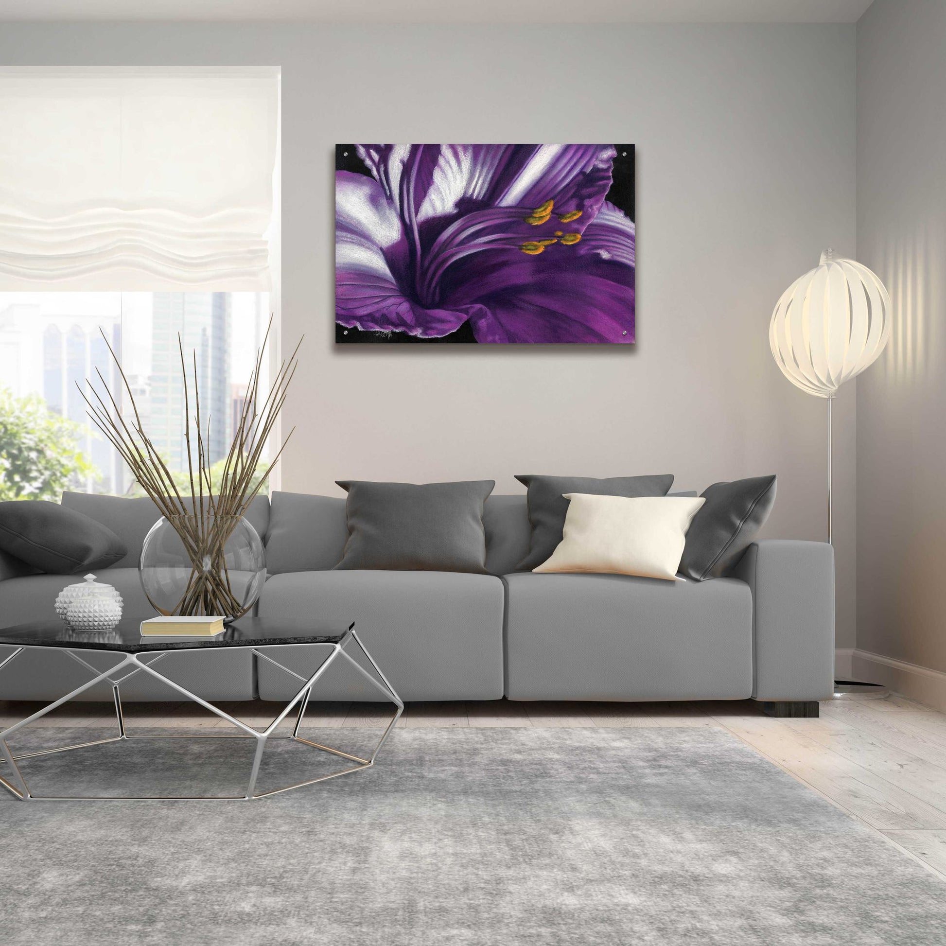 Epic Art 'Amethyst' by Barbara Keith, Acrylic Glass Wall Art,36x24