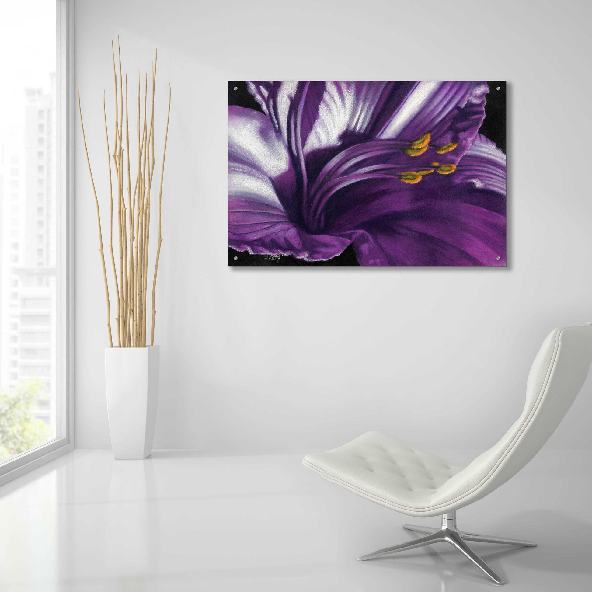 Epic Art 'Amethyst' by Barbara Keith, Acrylic Glass Wall Art,36x24