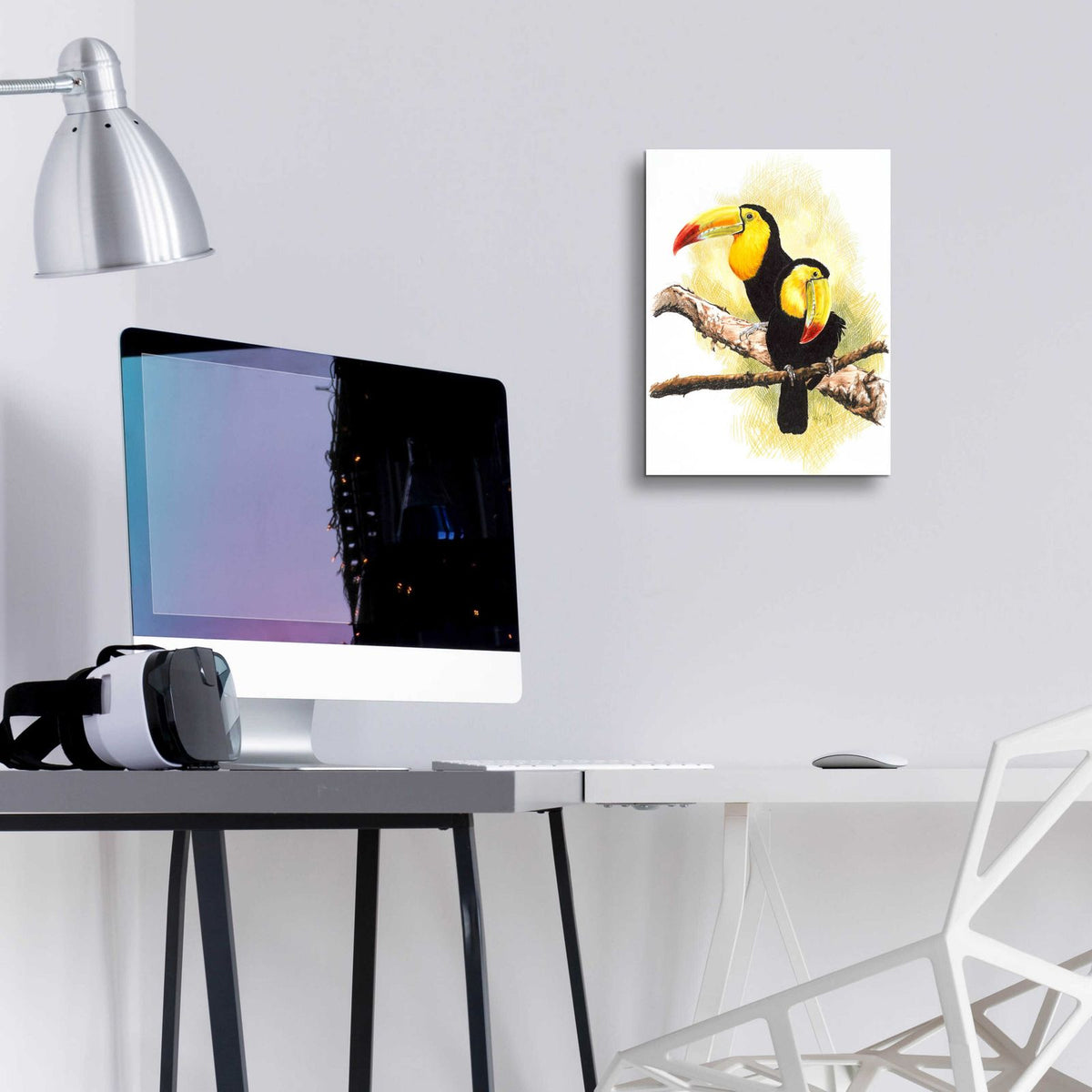 Toucans by Barbara Keith - 12x16 acrylic wall art in a room