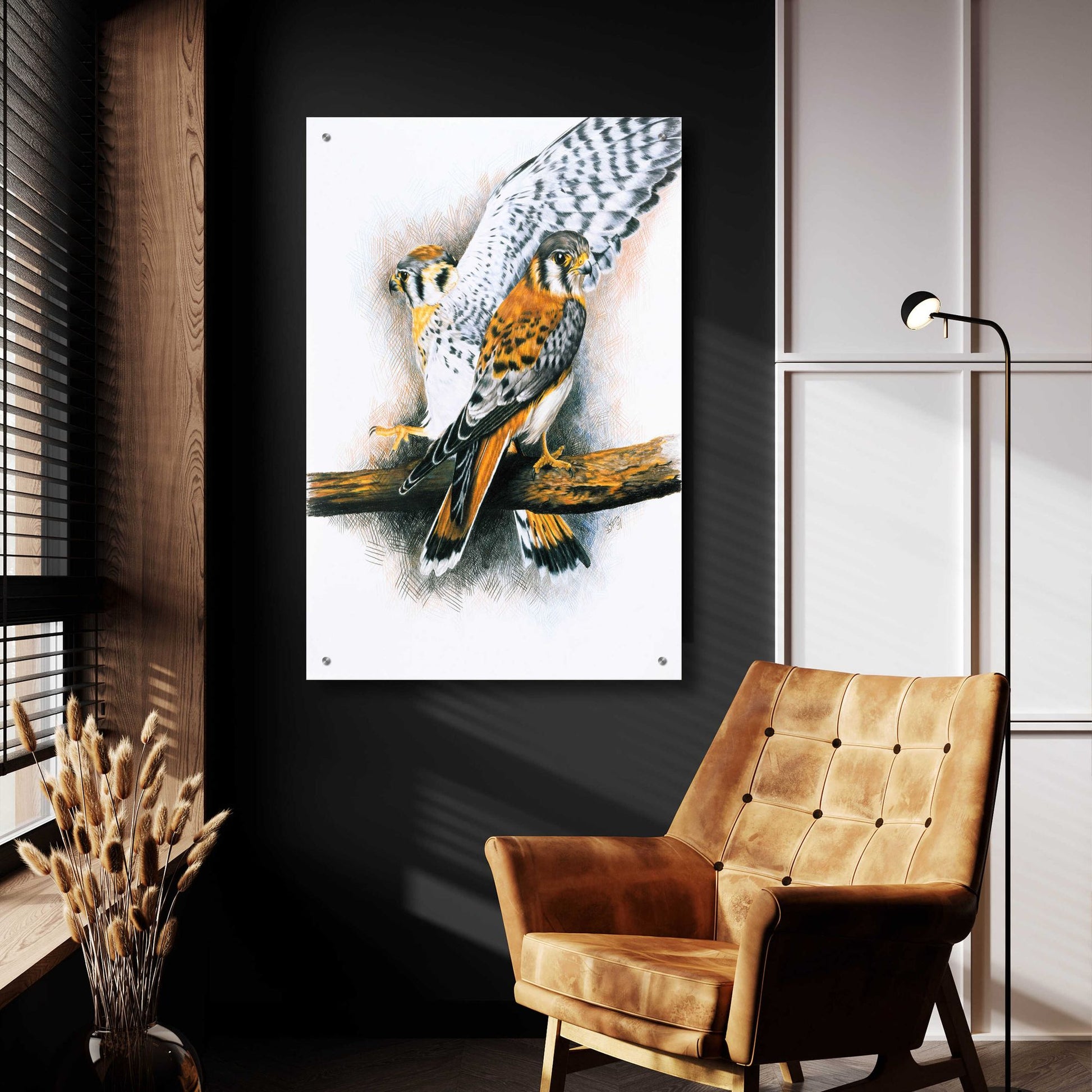 Epic Art 'Elegant Raptor' by Barbara Keith, Acrylic Glass Wall Art,24x36