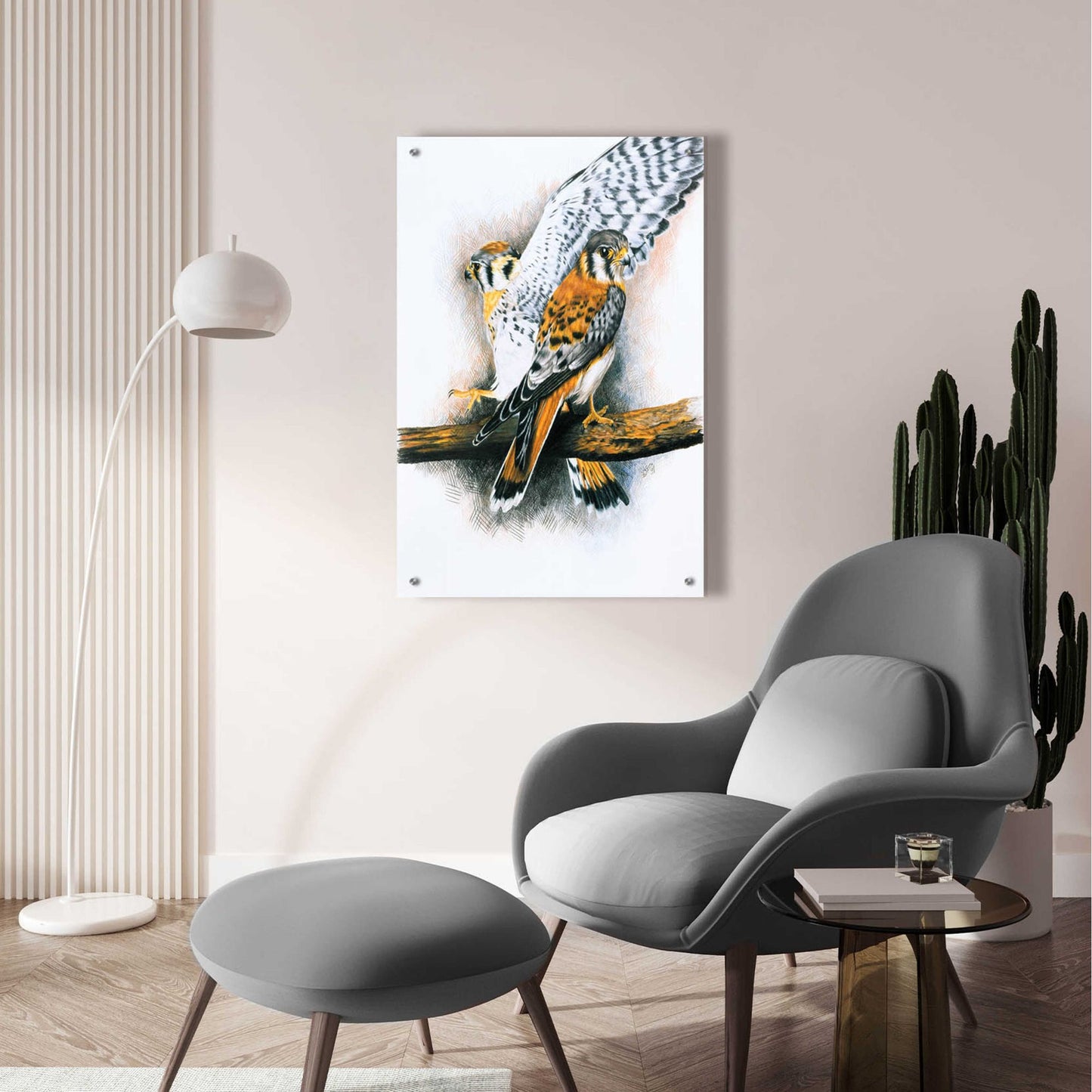 Epic Art 'Elegant Raptor' by Barbara Keith, Acrylic Glass Wall Art,24x36