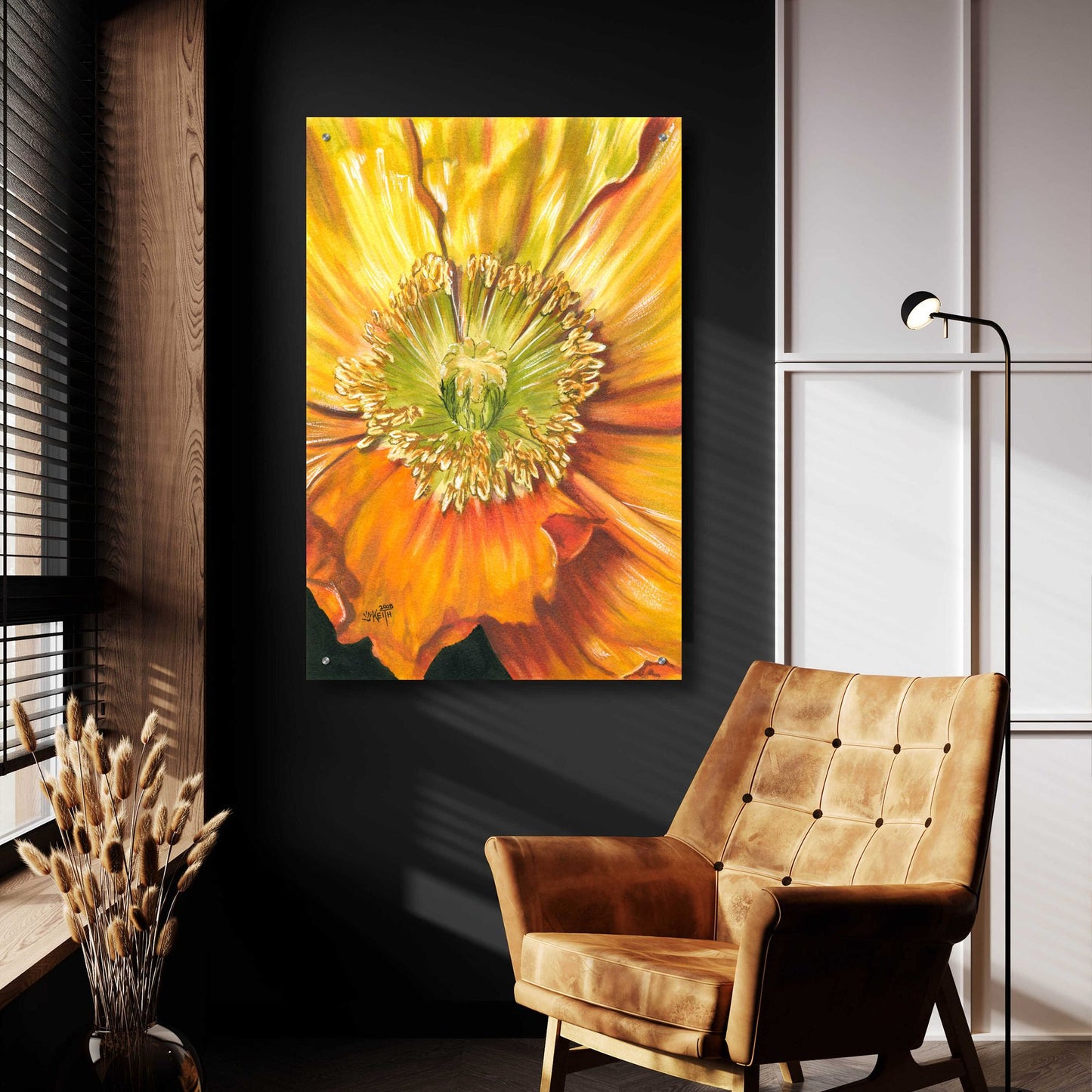 Epic Art 'Sunburst' by Barbara Keith, Acrylic Glass Wall Art,24x36