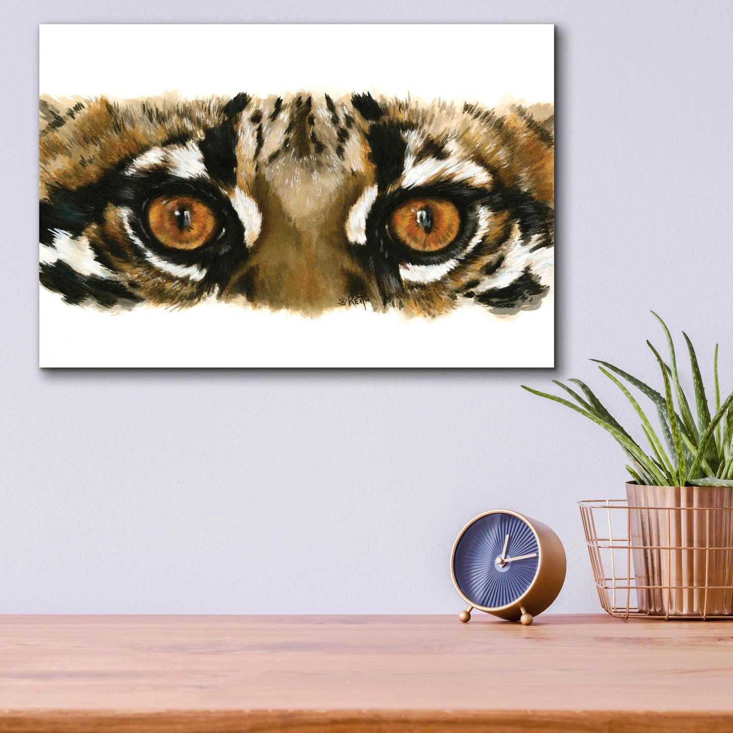 Epic Art 'Eye Catching Ocelot' by Barbara Keith, Acrylic Glass Wall Art,16x12