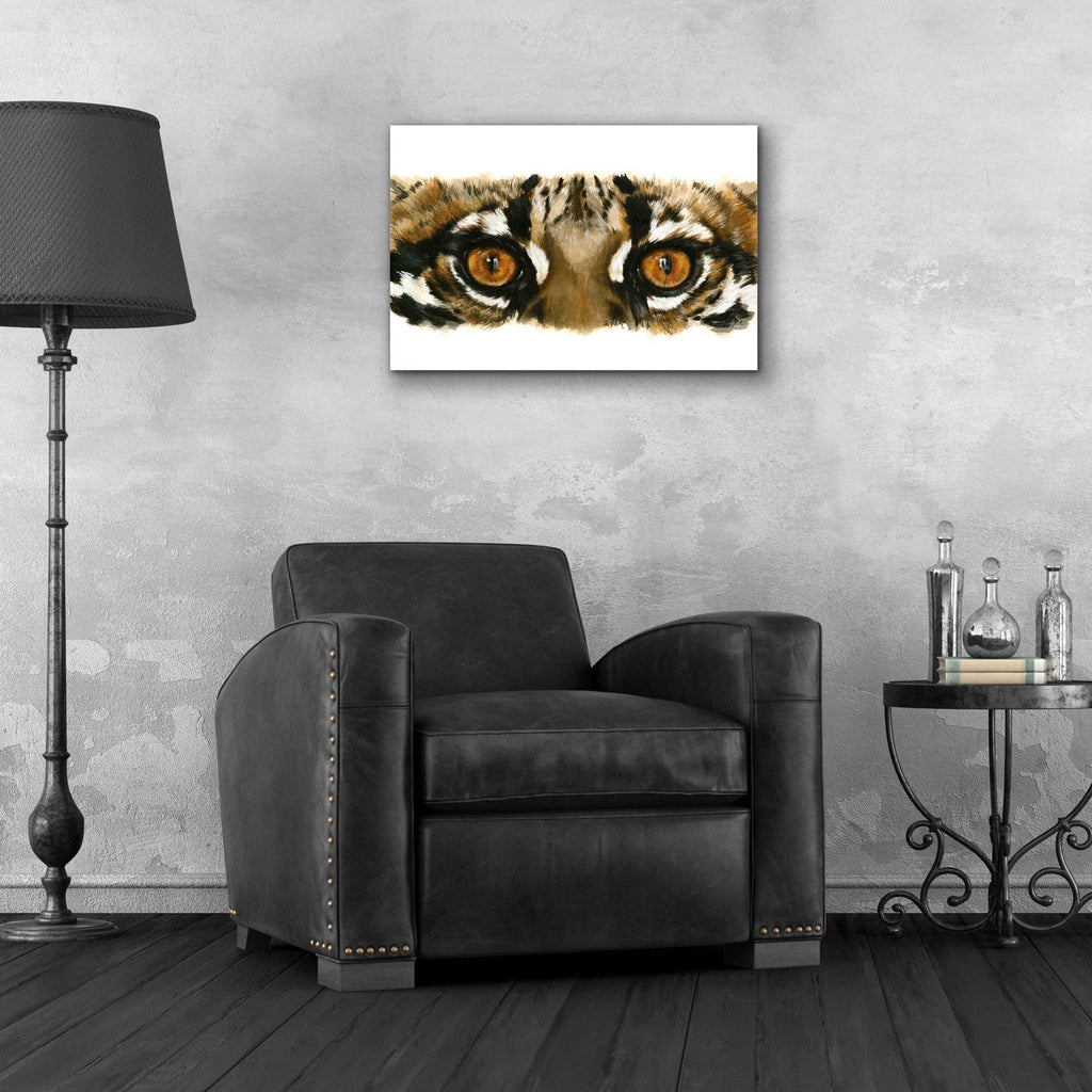 Eye Catching Ocelot by Barbara Keith - 24x16 acrylic wall art in a room