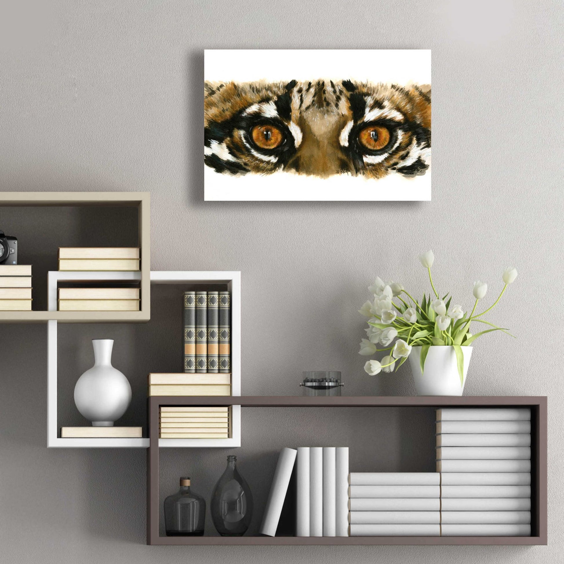 Epic Art 'Eye Catching Ocelot' by Barbara Keith, Acrylic Glass Wall Art,24x16