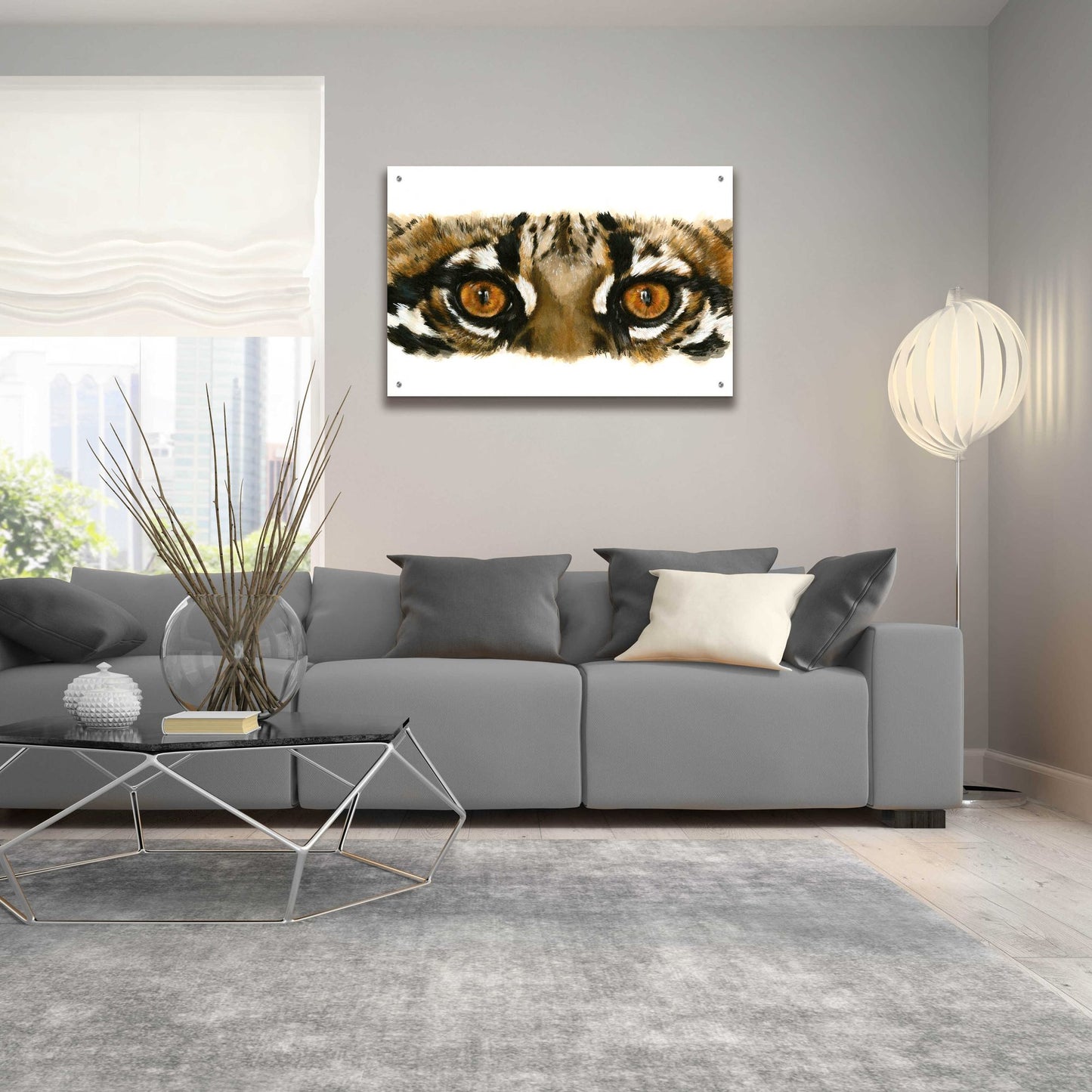 Epic Art 'Eye Catching Ocelot' by Barbara Keith, Acrylic Glass Wall Art,36x24