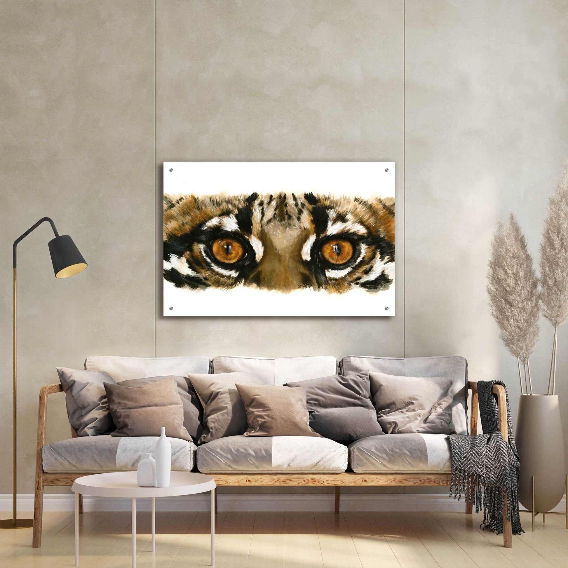 Epic Art 'Eye Catching Ocelot' by Barbara Keith, Acrylic Glass Wall Art,36x24