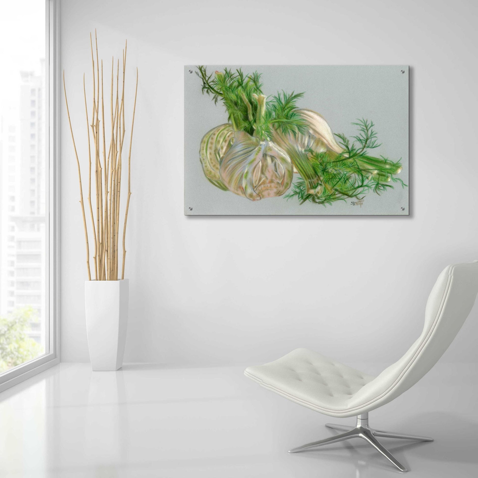 Epic Art 'Fennel' by Barbara Keith, Acrylic Glass Wall Art,36x24