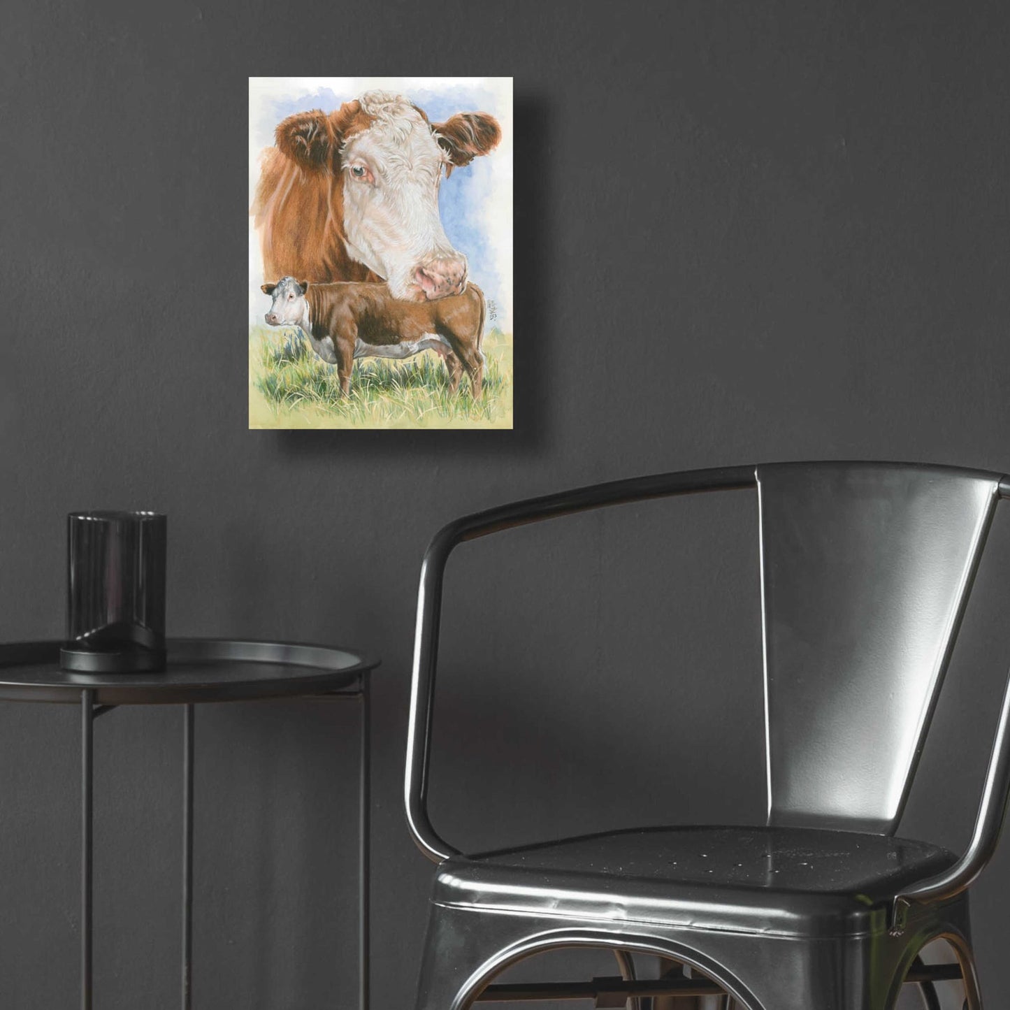 Epic Art 'Hereford' by Barbara Keith, Acrylic Glass Wall Art,12x16