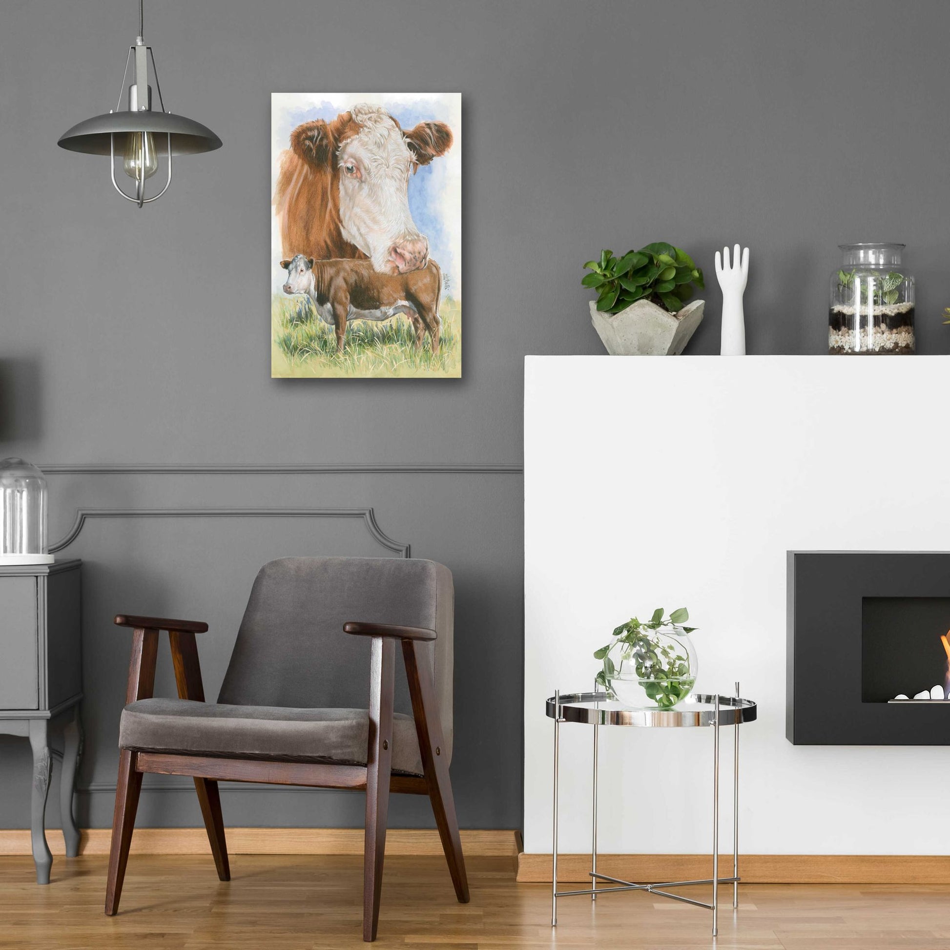 Epic Art 'Hereford' by Barbara Keith, Acrylic Glass Wall Art,16x24