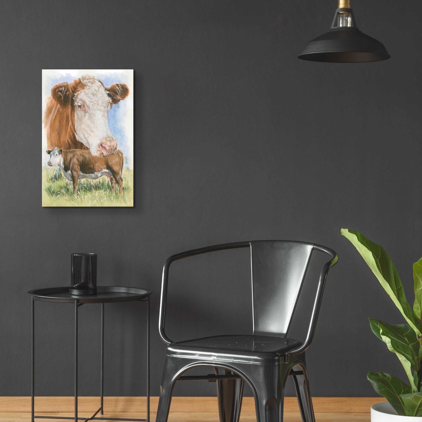 Epic Art 'Hereford' by Barbara Keith, Acrylic Glass Wall Art,16x24