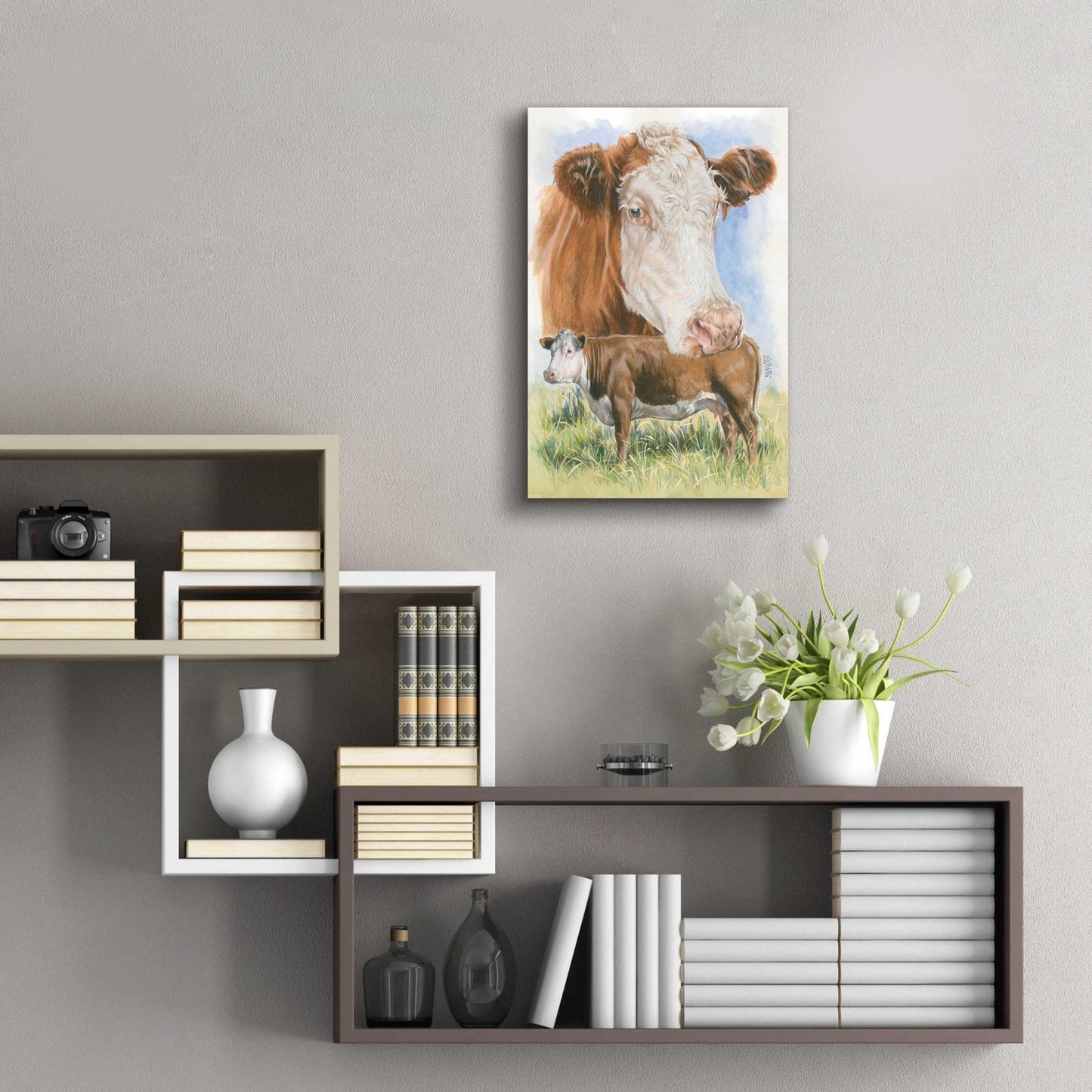 Epic Art 'Hereford' by Barbara Keith, Acrylic Glass Wall Art,16x24