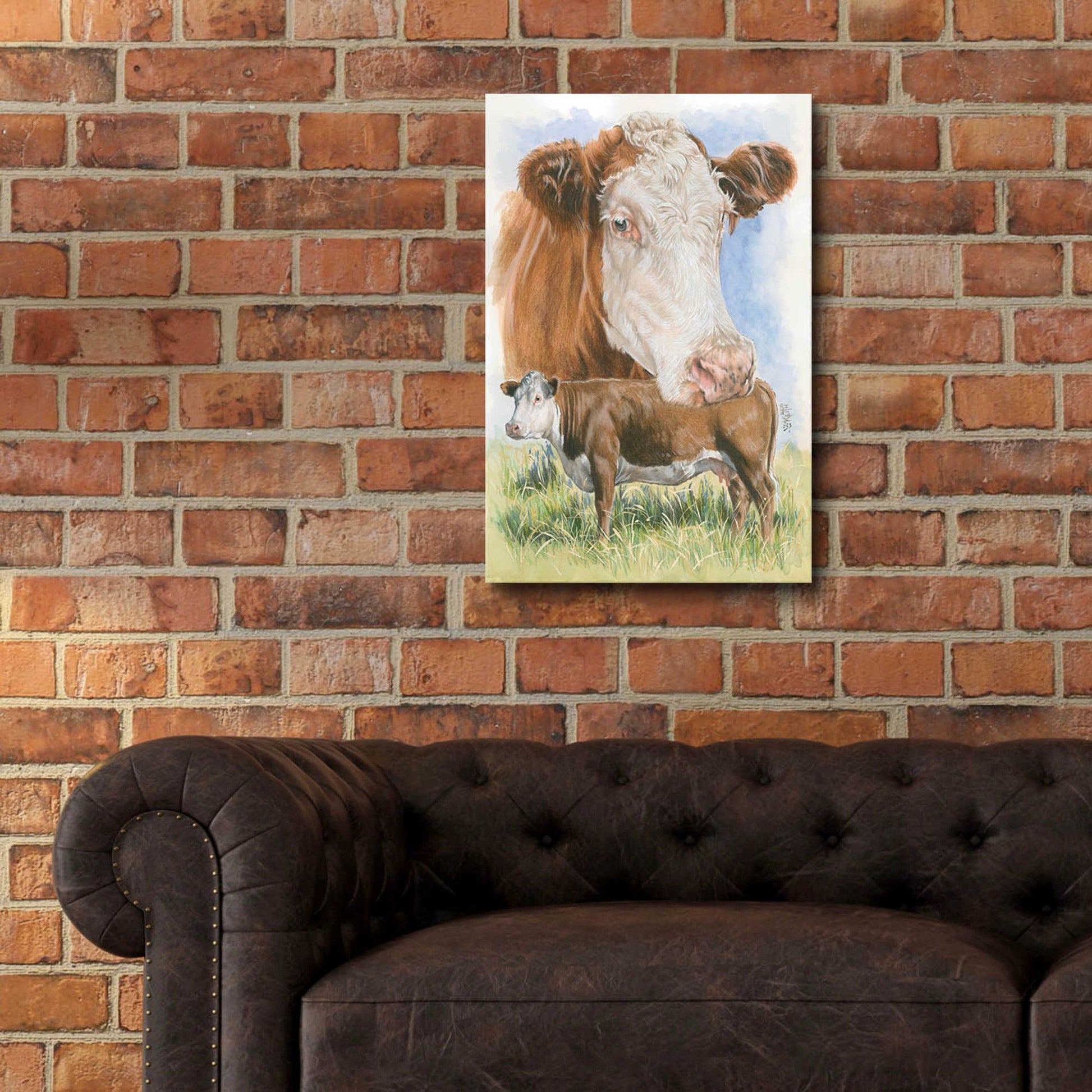 Epic Art 'Hereford' by Barbara Keith, Acrylic Glass Wall Art,16x24