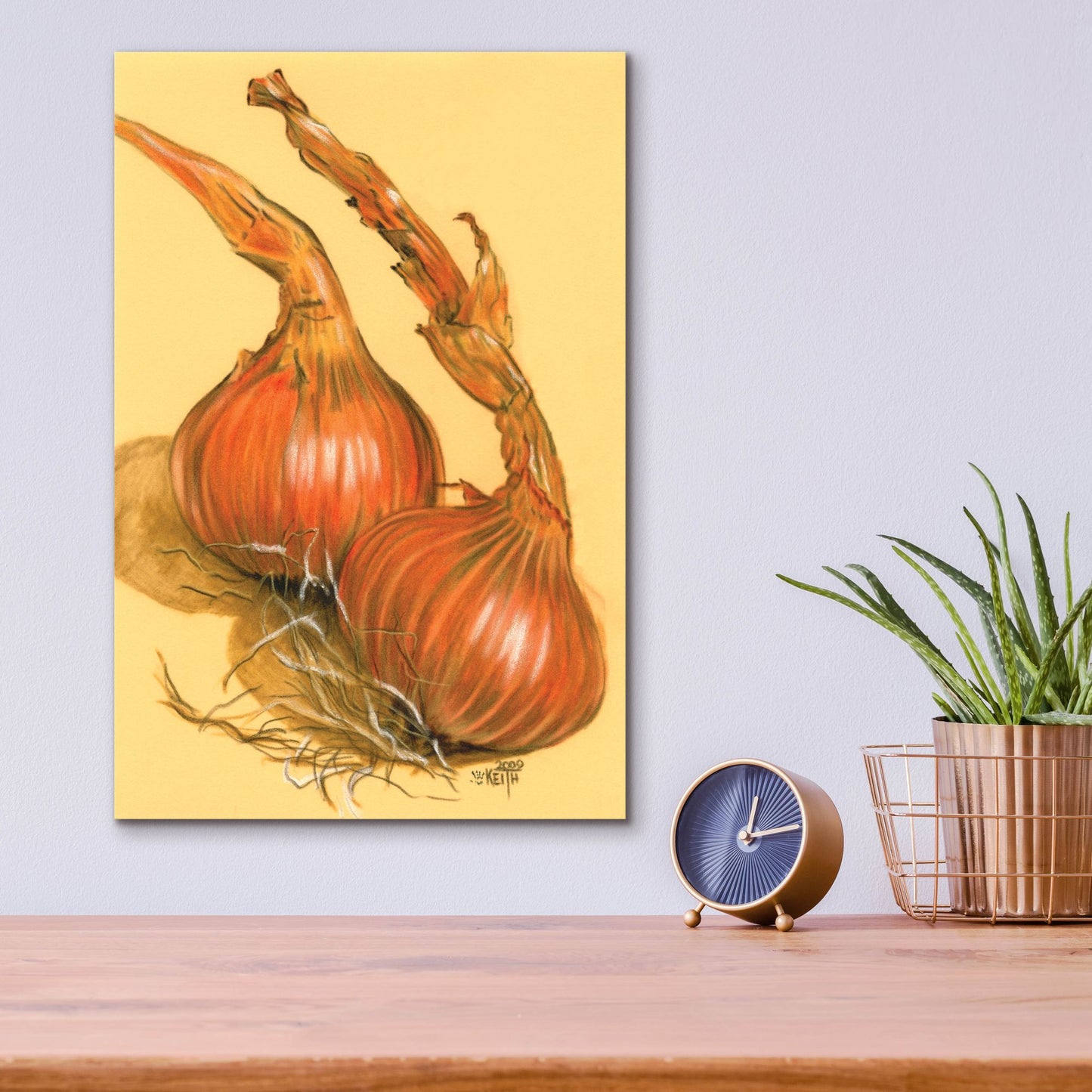 Epic Art 'Spanish Onions' by Barbara Keith, Acrylic Glass Wall Art,12x16