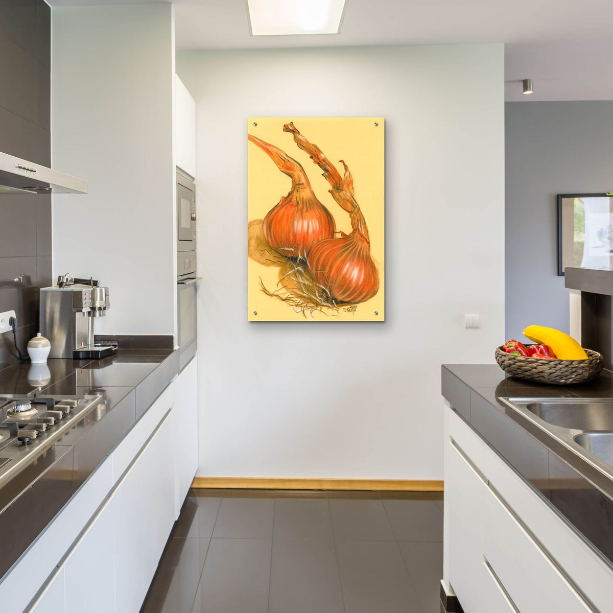 Spanish Onions by Barbara Keith - 24x36 acrylic wall art in a room