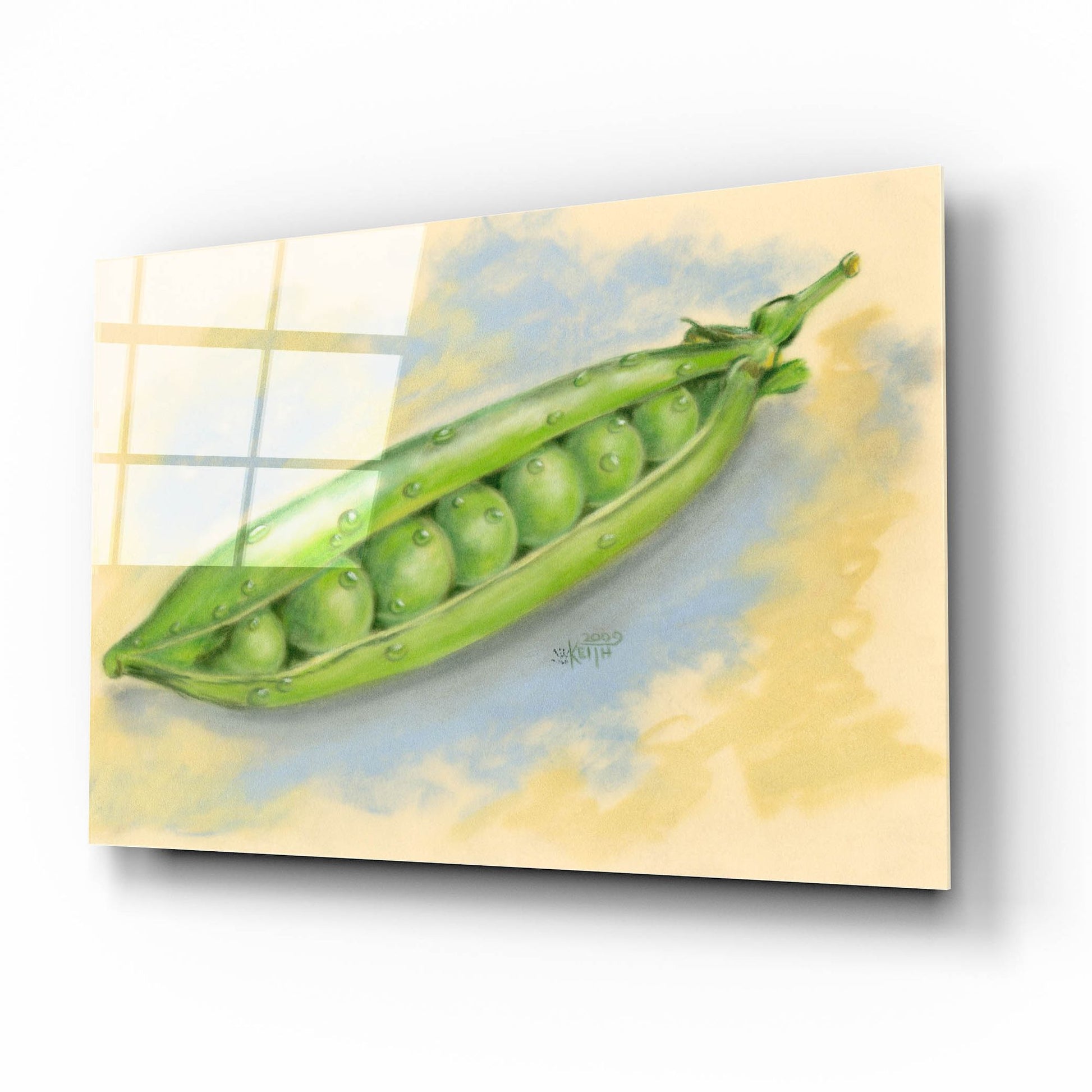 Epic Art 'Sugar Snap Peas' by Barbara Keith, Acrylic Glass Wall Art,16x12