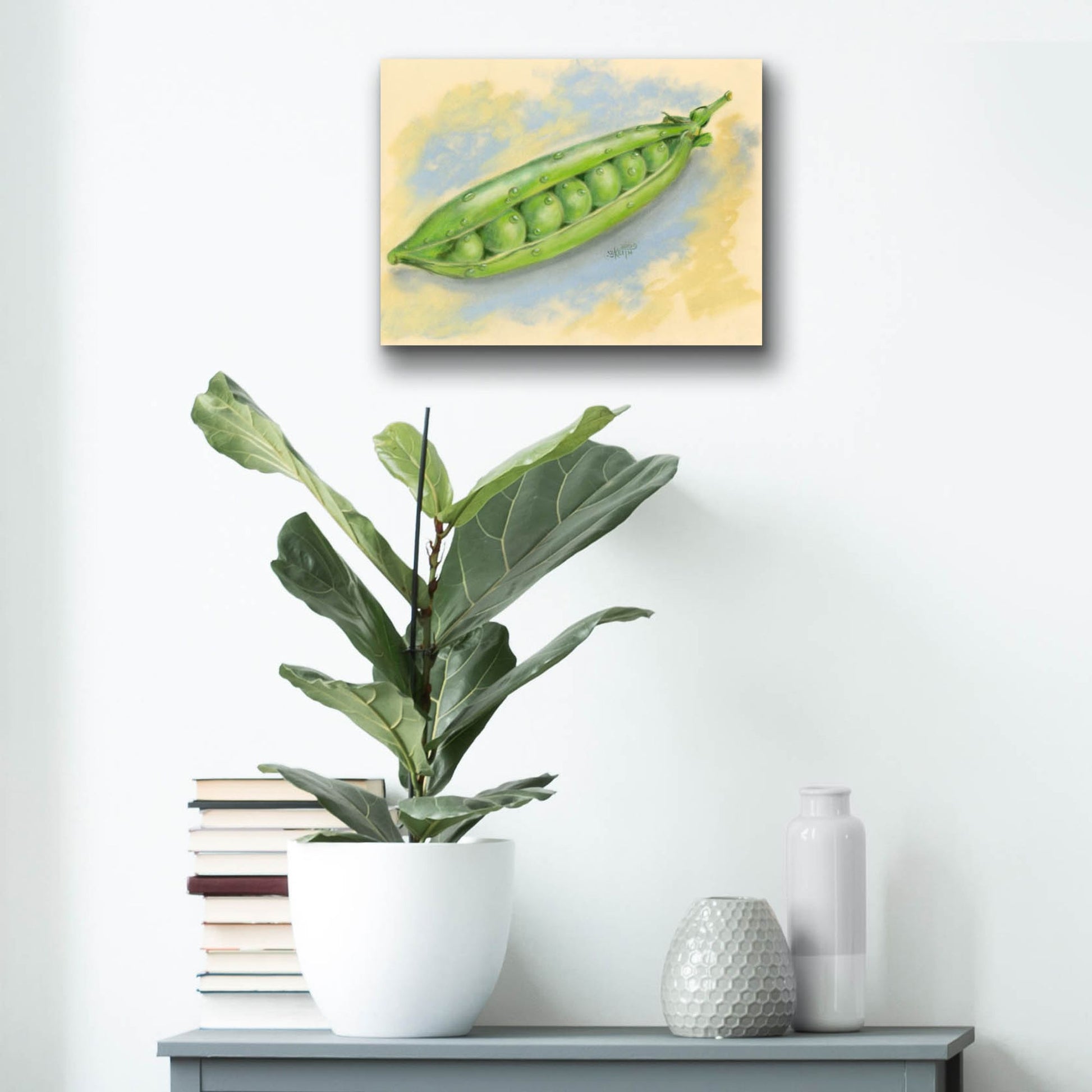 Epic Art 'Sugar Snap Peas' by Barbara Keith, Acrylic Glass Wall Art,16x12