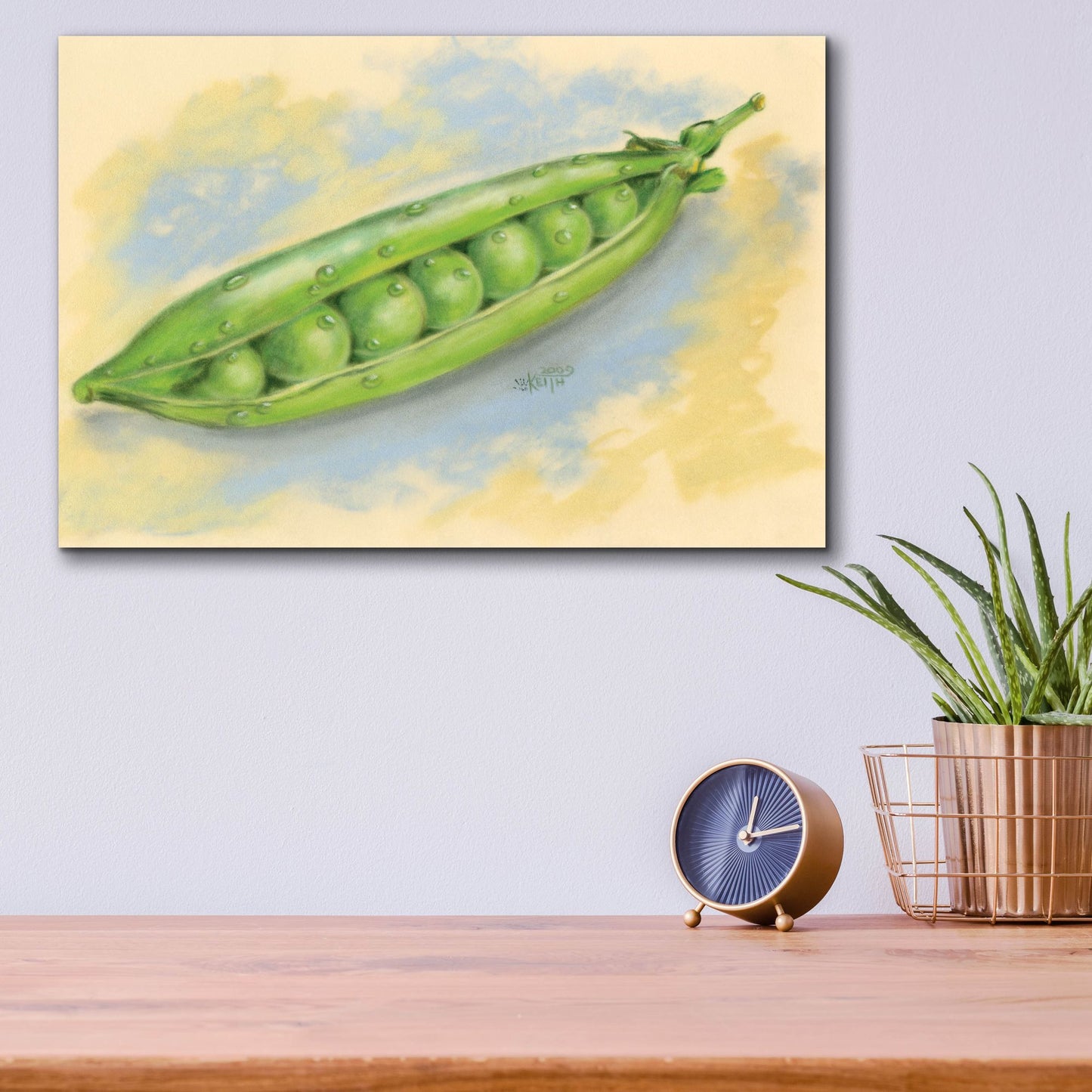 Epic Art 'Sugar Snap Peas' by Barbara Keith, Acrylic Glass Wall Art,16x12