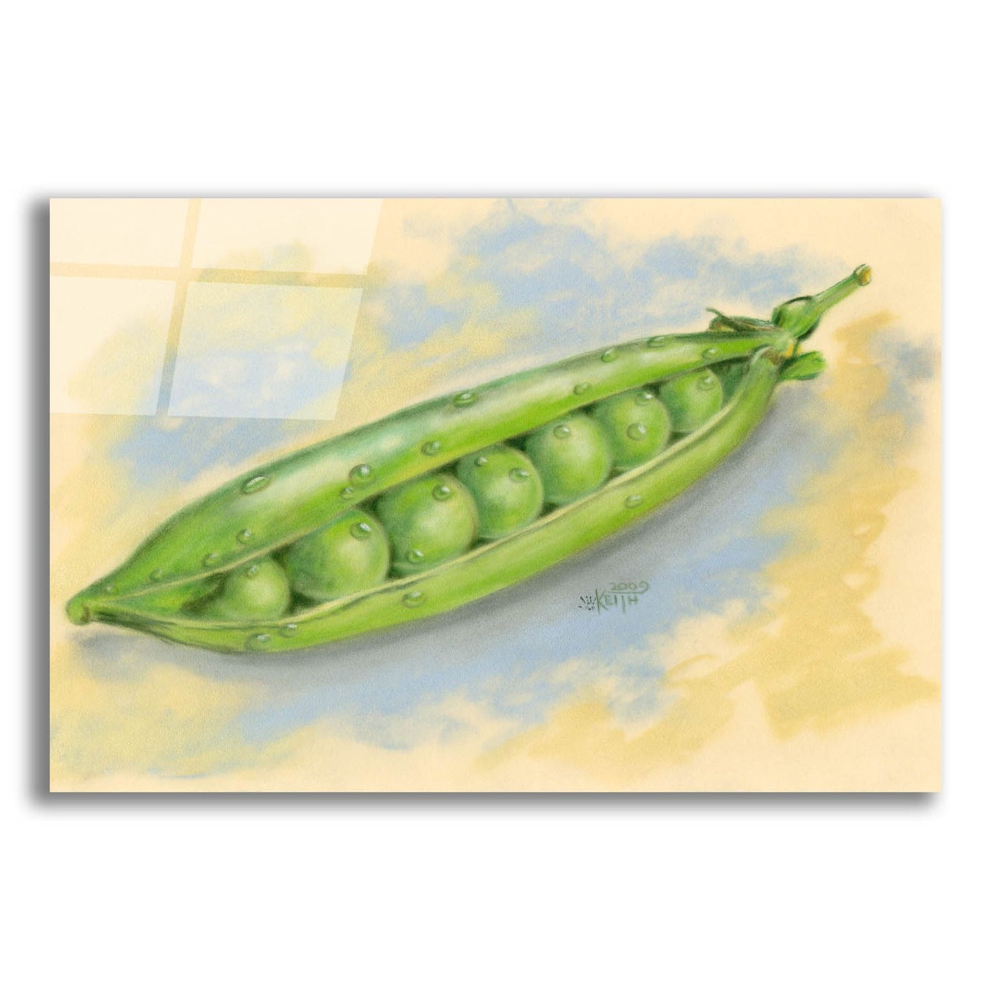 Epic Art 'Sugar Snap Peas' by Barbara Keith, Acrylic Glass Wall Art,16x12