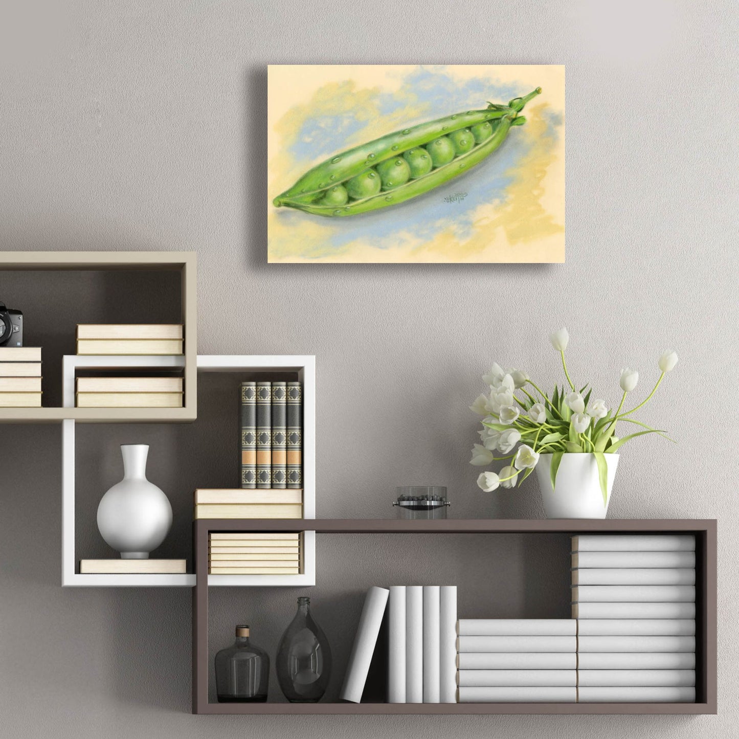 Epic Art 'Sugar Snap Peas' by Barbara Keith, Acrylic Glass Wall Art,24x16