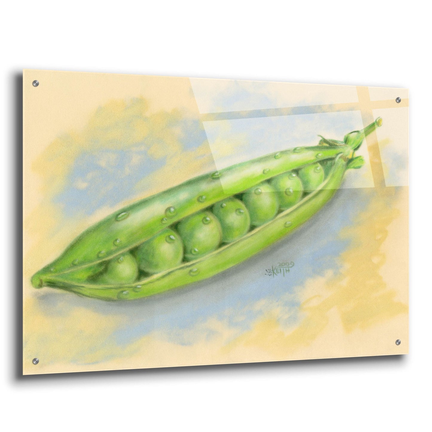 Epic Art 'Sugar Snap Peas' by Barbara Keith, Acrylic Glass Wall Art,36x24