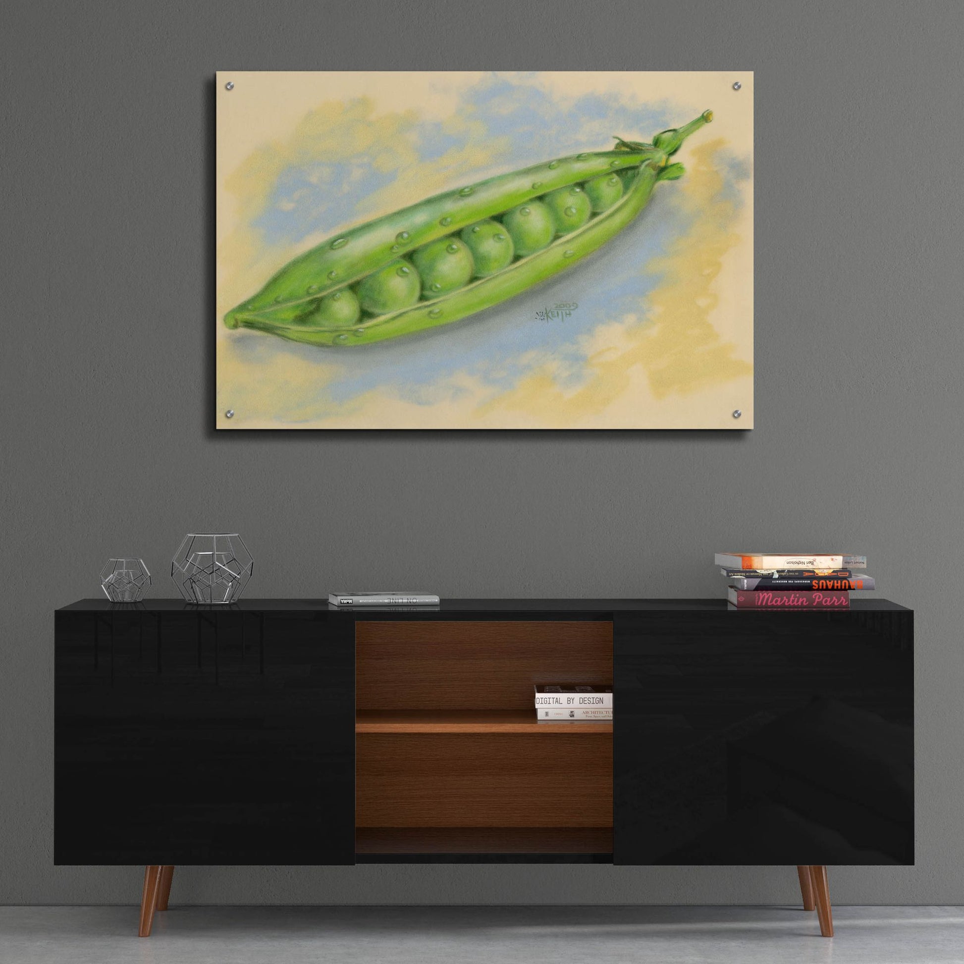 Epic Art 'Sugar Snap Peas' by Barbara Keith, Acrylic Glass Wall Art,36x24