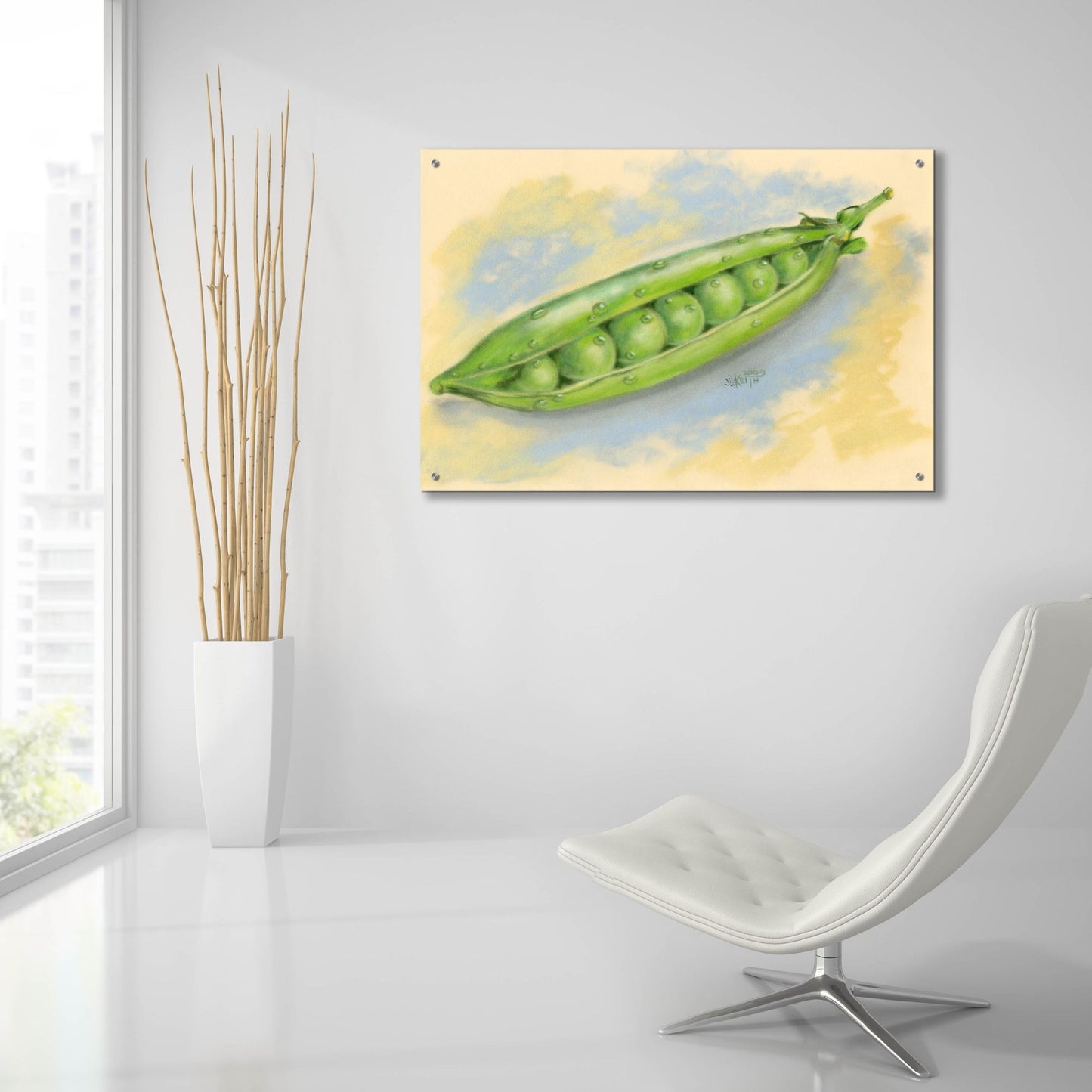 Epic Art 'Sugar Snap Peas' by Barbara Keith, Acrylic Glass Wall Art,36x24