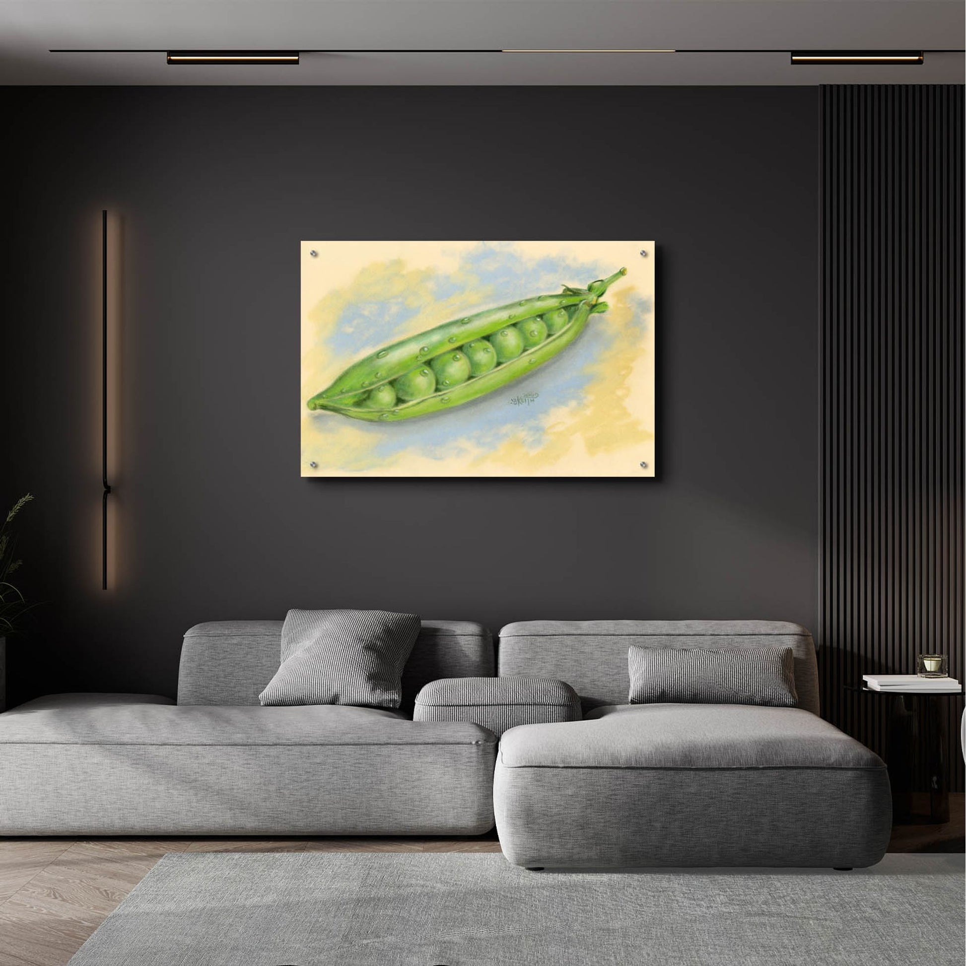 Epic Art 'Sugar Snap Peas' by Barbara Keith, Acrylic Glass Wall Art,36x24