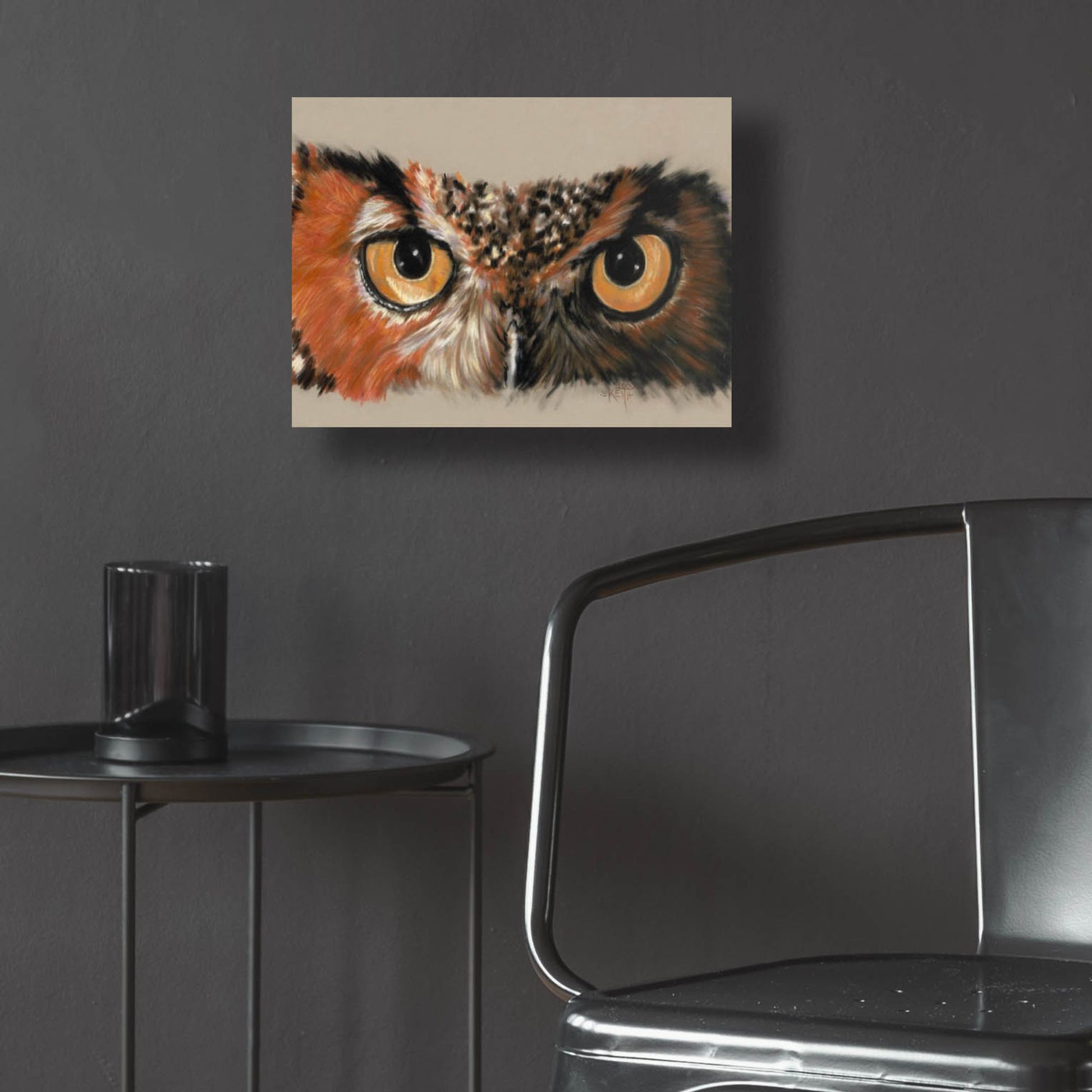 Epic Art 'Great Horned Owl' by Barbara Keith, Acrylic Glass Wall Art,16x12