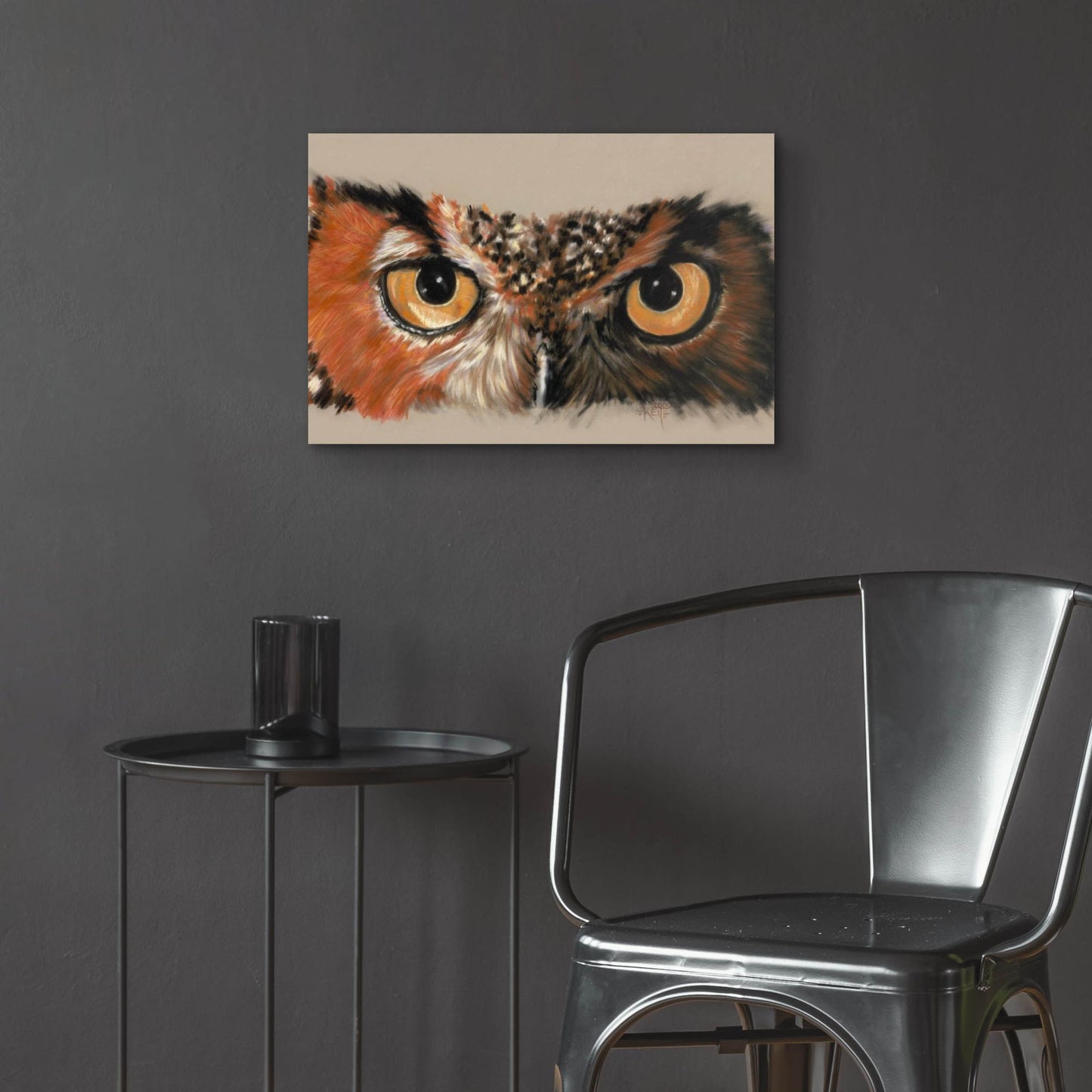 Epic Art 'Great Horned Owl' by Barbara Keith, Acrylic Glass Wall Art,24x16