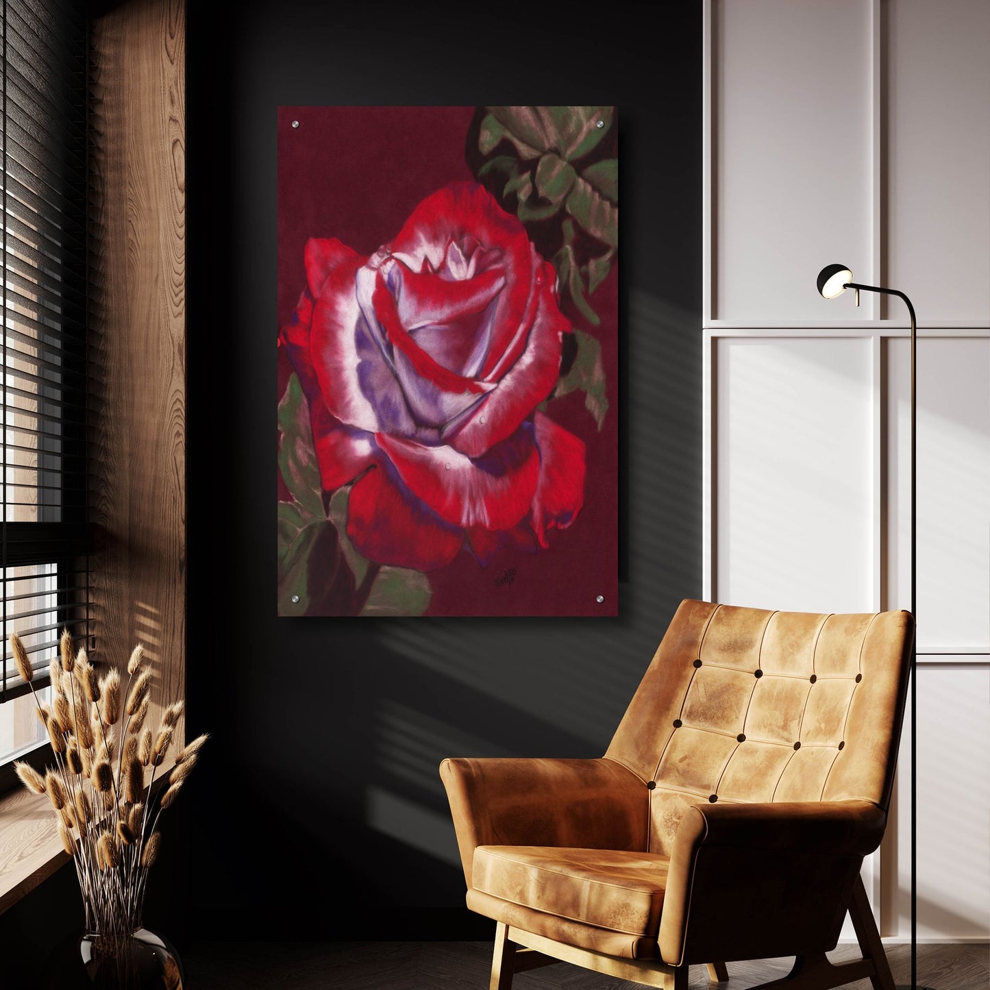 Epic Art 'Ruby' by Barbara Keith, Acrylic Glass Wall Art,24x36