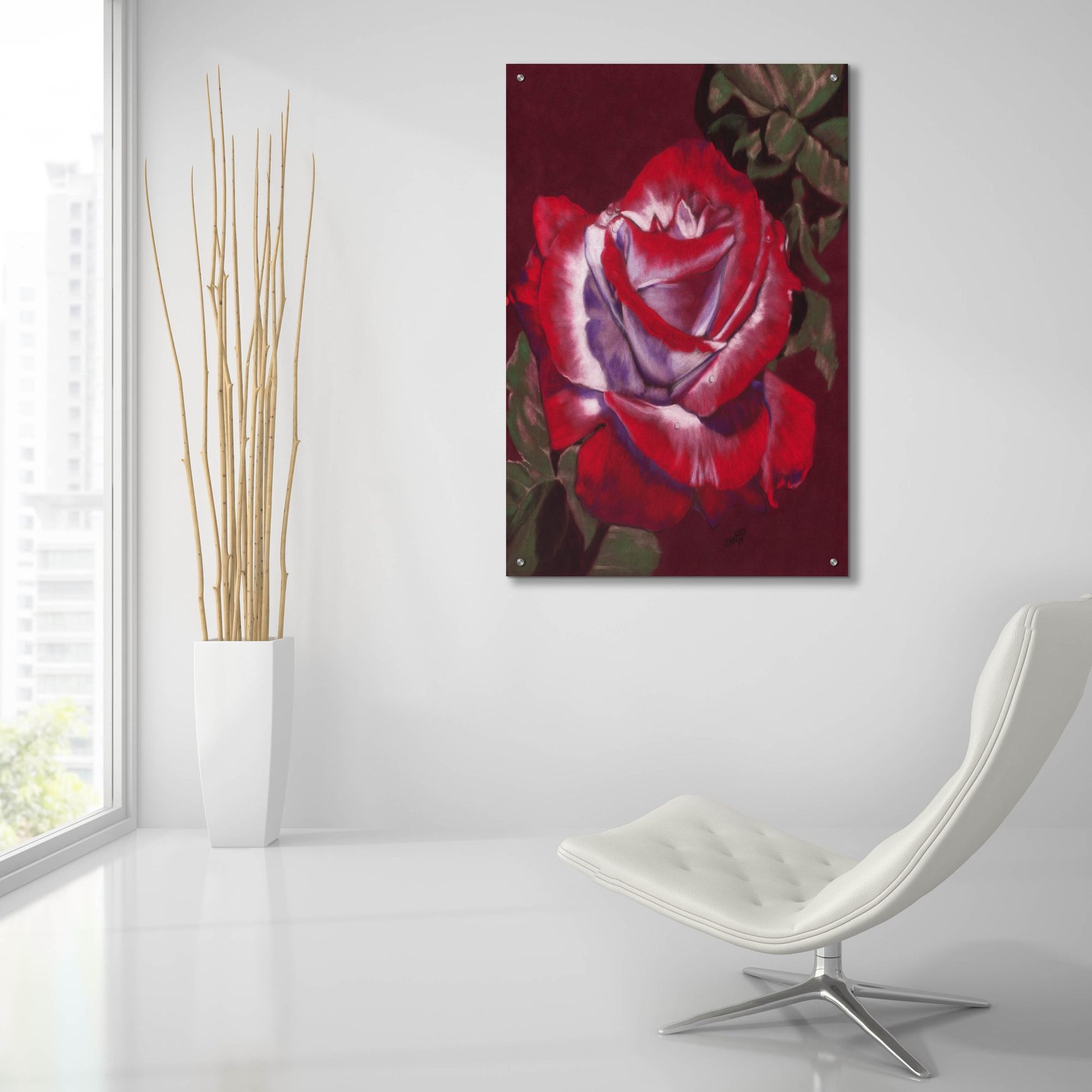 Epic Art 'Ruby' by Barbara Keith, Acrylic Glass Wall Art,24x36