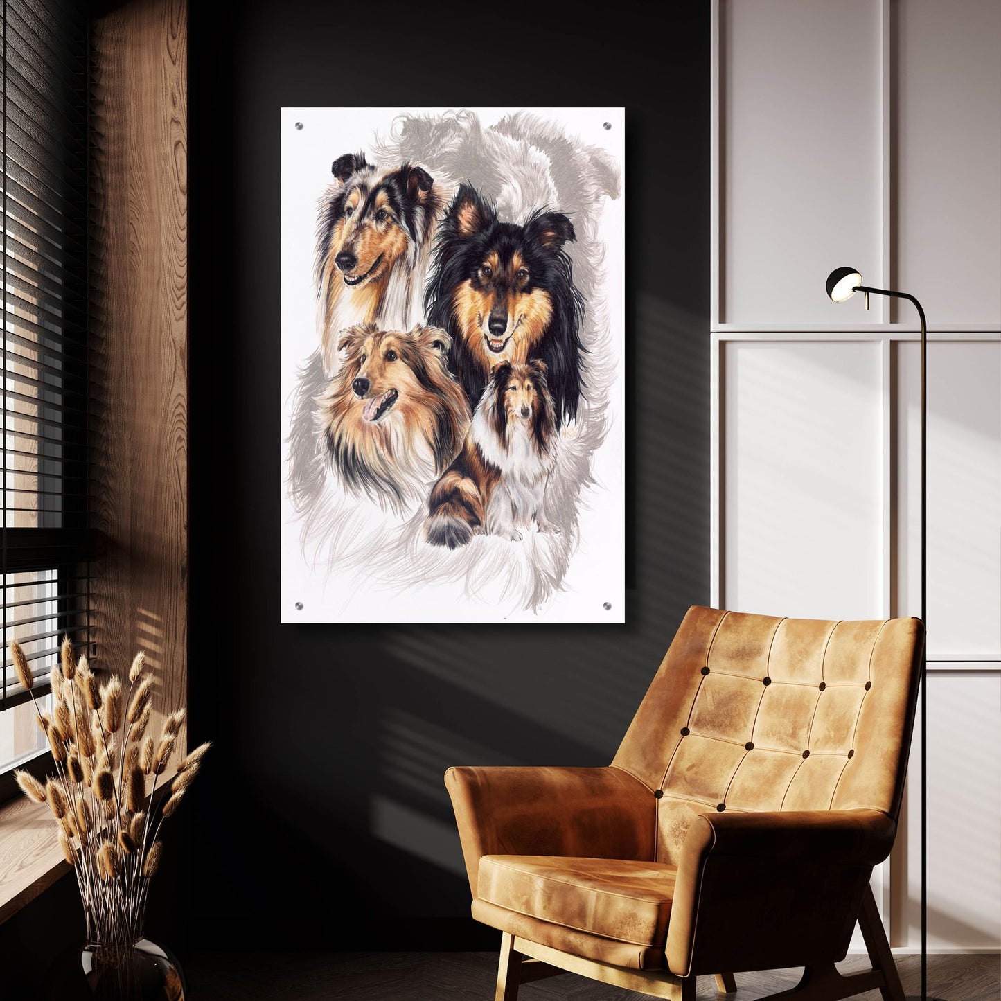 Epic Art 'Collie' by Barbara Keith, Acrylic Glass Wall Art,24x36