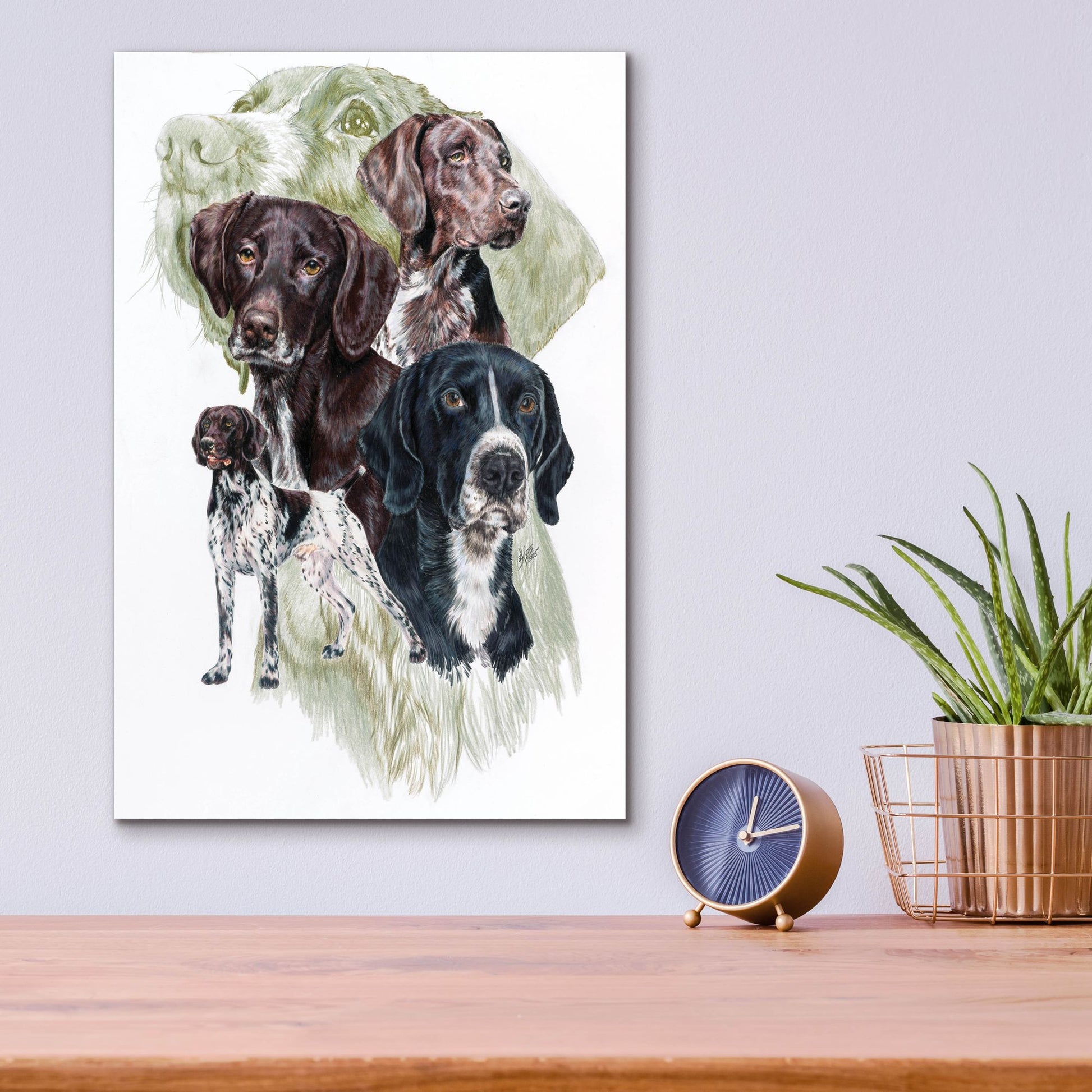 Epic Art 'German Short Haired Pointer' by Barbara Keith, Acrylic Glass Wall Art,12x16