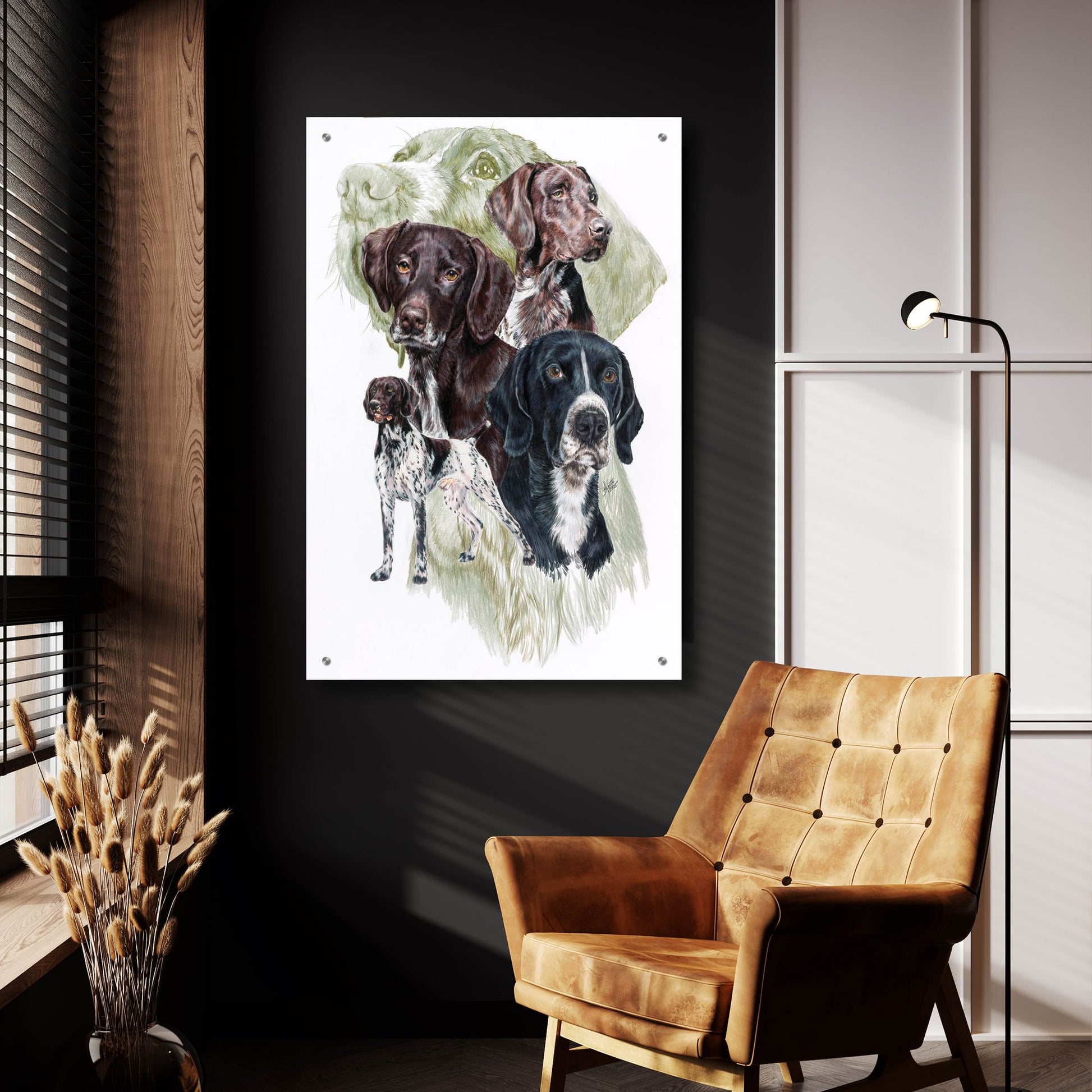 Epic Art 'German Short Haired Pointer' by Barbara Keith, Acrylic Glass Wall Art,24x36