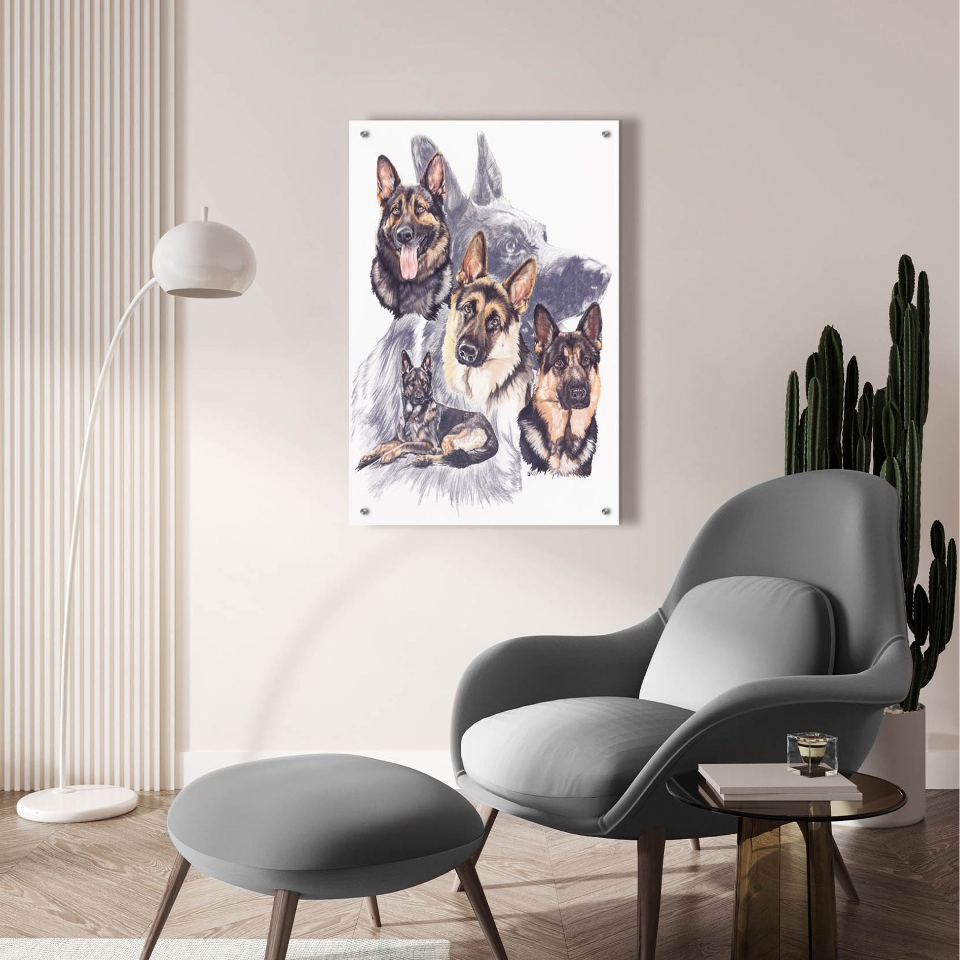 Epic Art 'German Shepard' by Barbara Keith, Acrylic Glass Wall Art,24x36