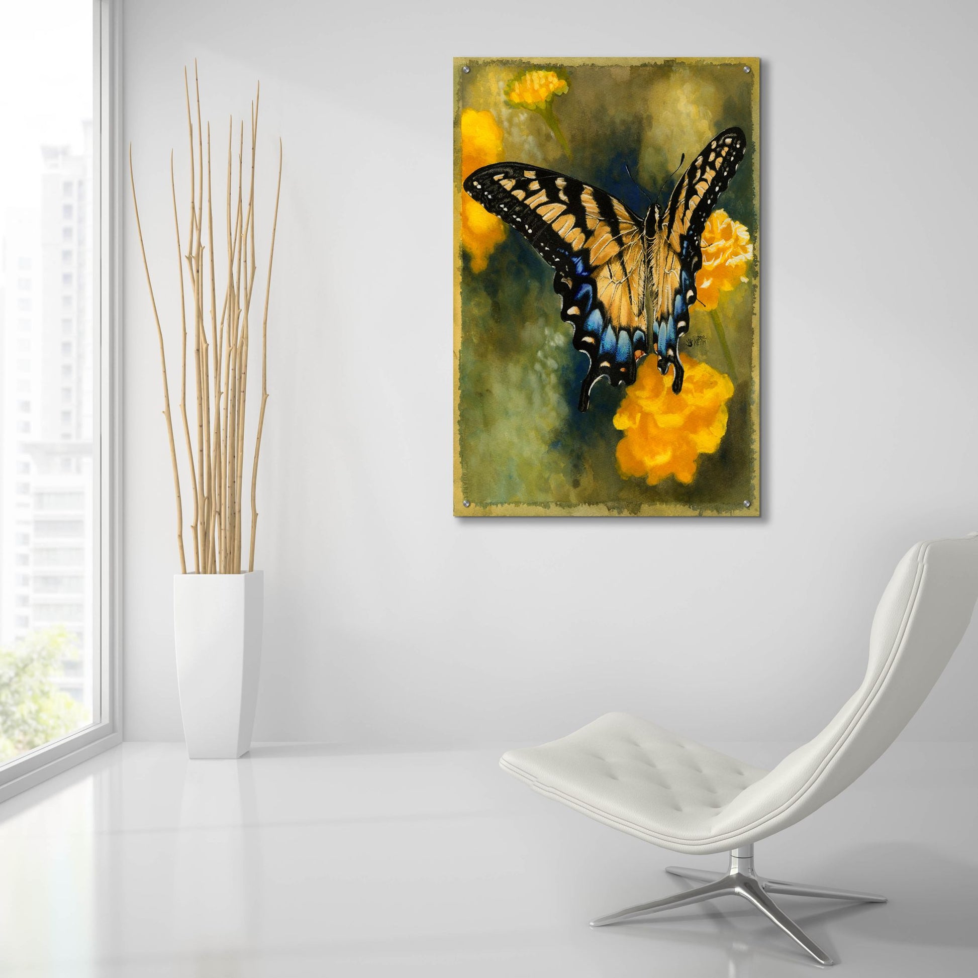 Epic Art 'Delicate Belle' by Barbara Keith, Acrylic Glass Wall Art,24x36