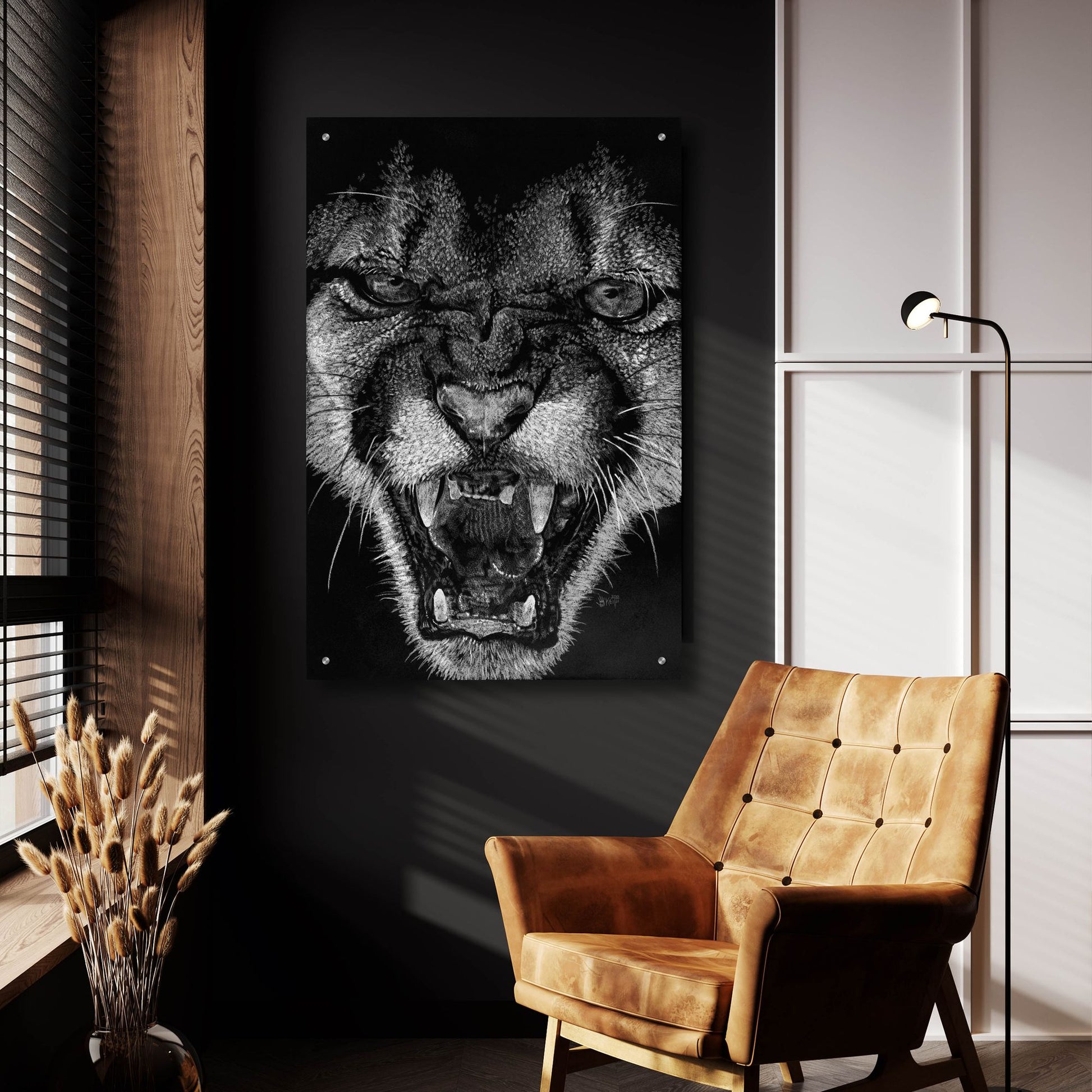 Epic Art 'Fury' by Barbara Keith, Acrylic Glass Wall Art,24x36