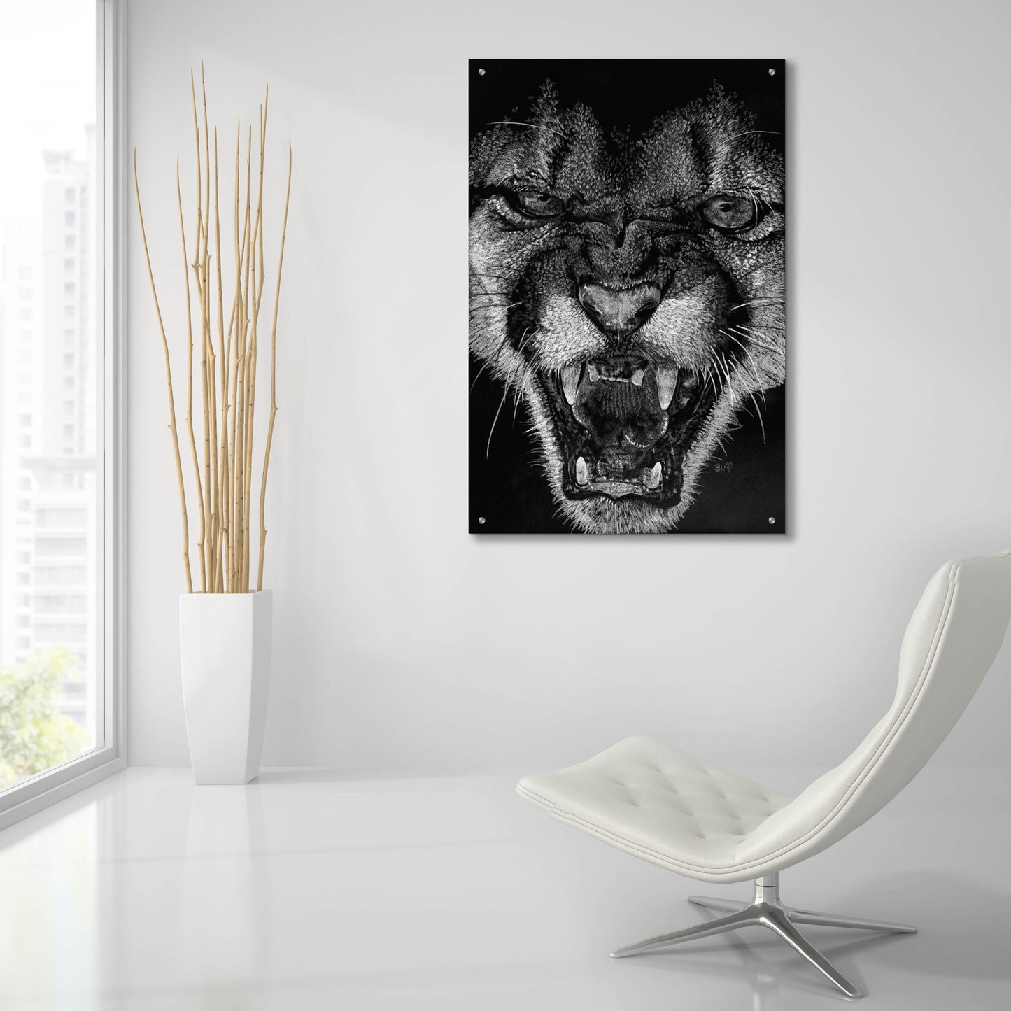 Epic Art 'Fury' by Barbara Keith, Acrylic Glass Wall Art,24x36